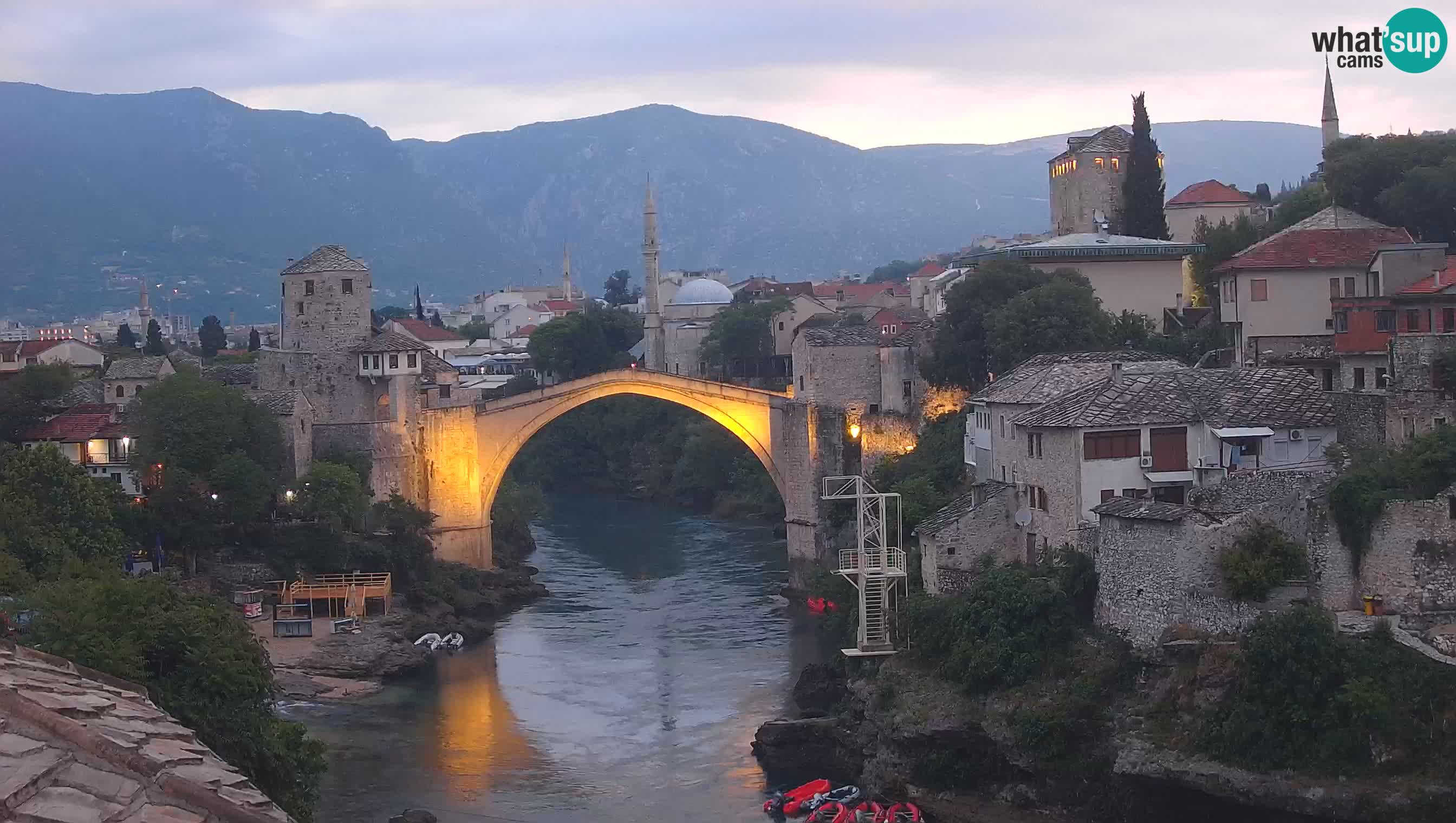 Cámara web de Mostar – El Viejo Puente sobre el río Neretva