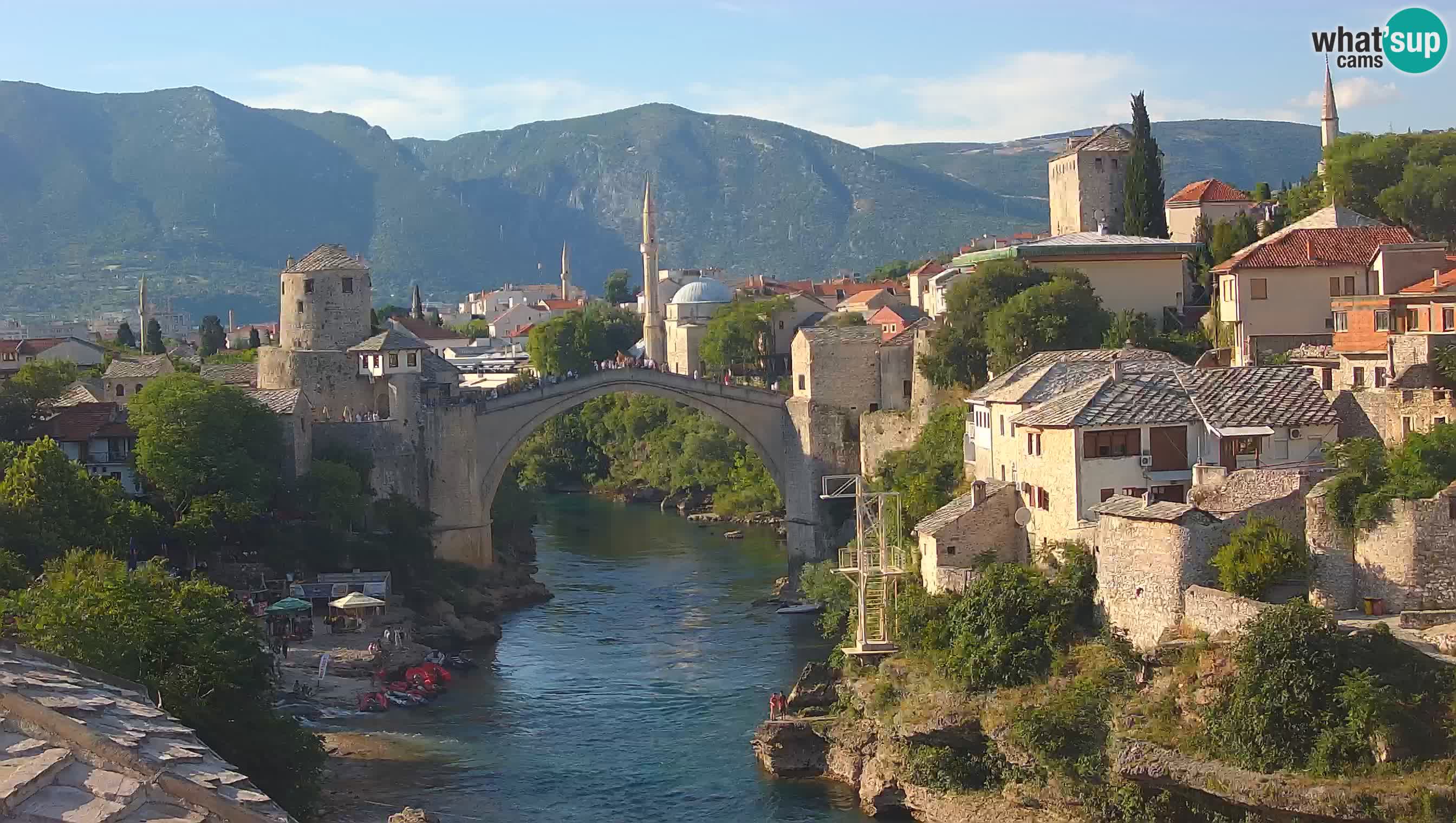 Webcam de Mostar – Le Vieux Pont sur la rivière Neretva