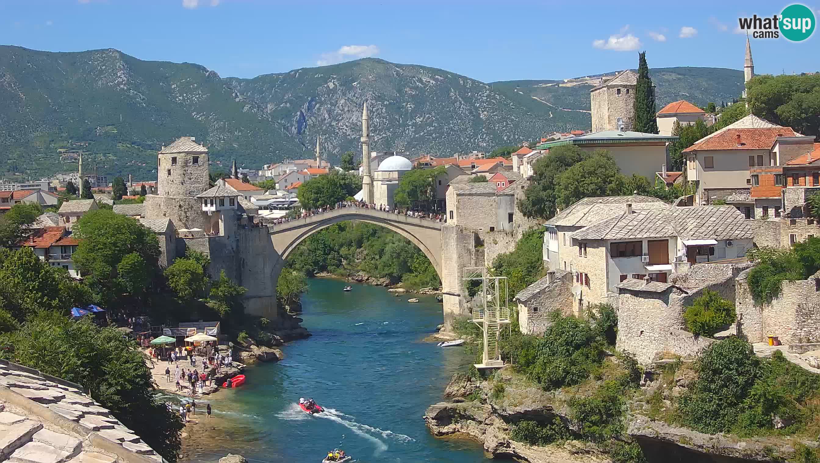 Webcam de Mostar – Le Vieux Pont sur la rivière Neretva