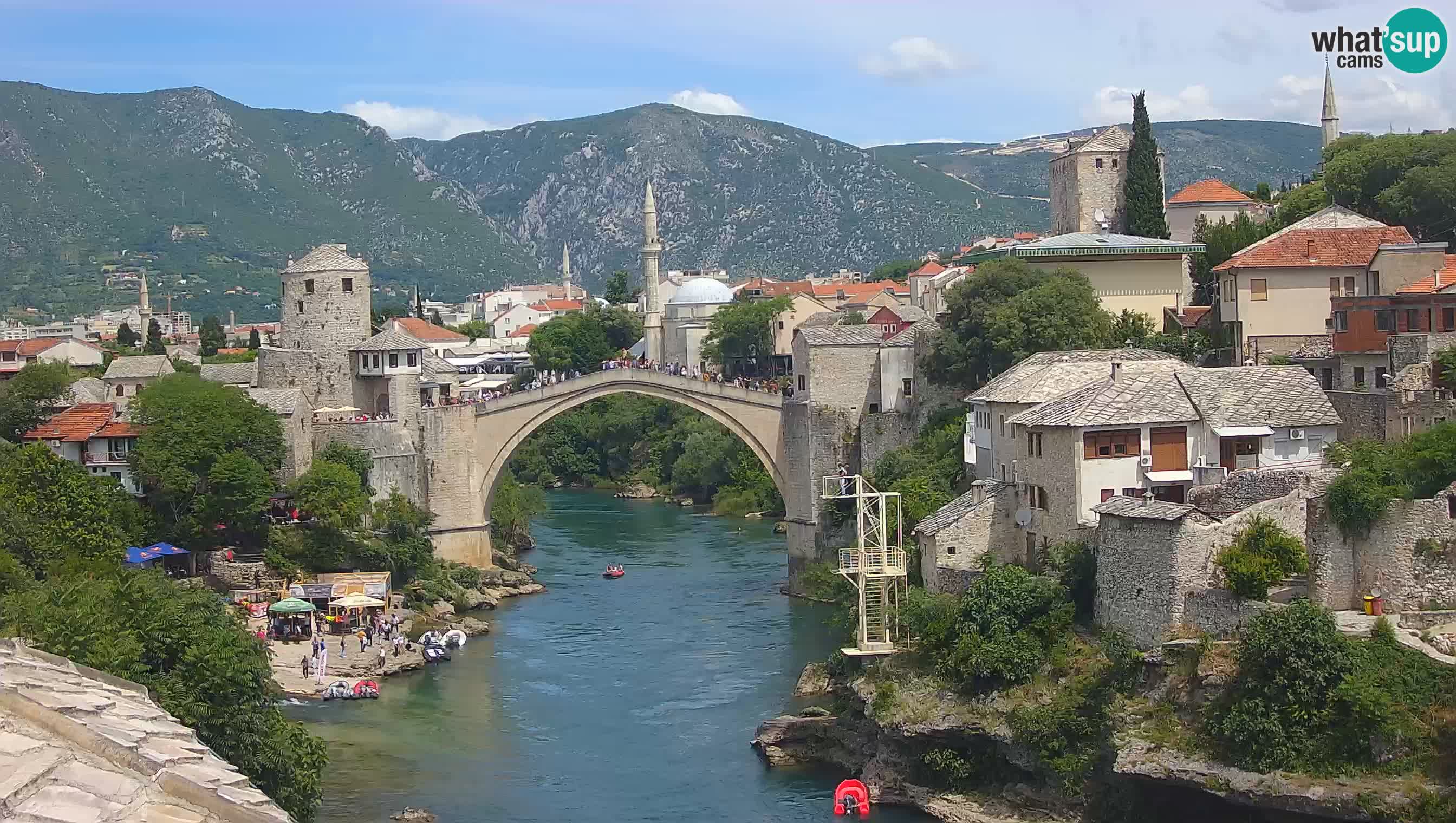 Webcam de Mostar – Le Vieux Pont sur la rivière Neretva