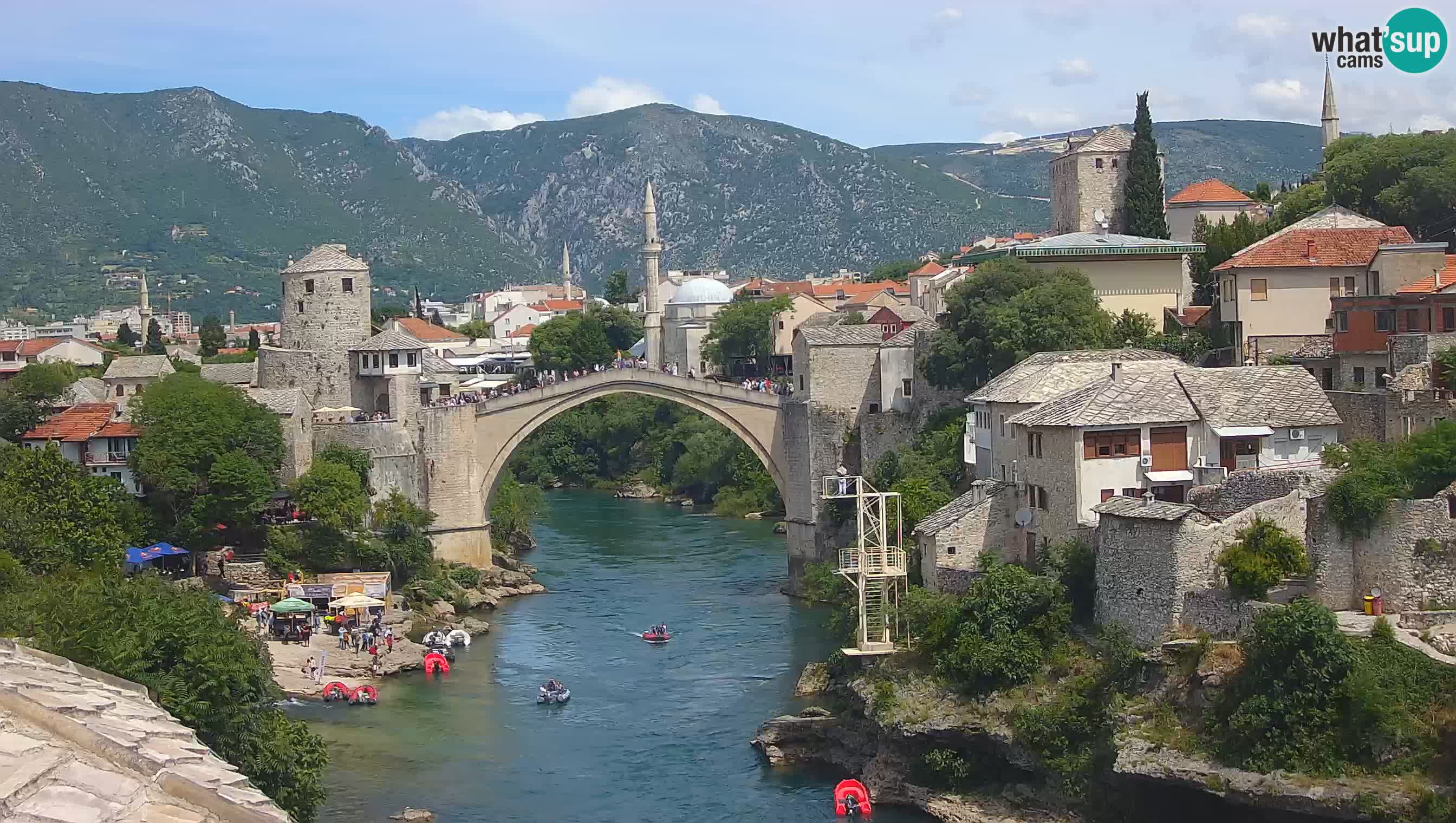 Cámara web de Mostar – El Viejo Puente sobre el río Neretva