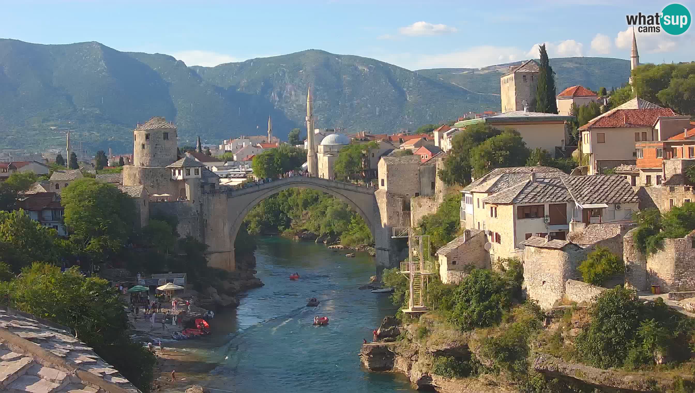 Cámara web de Mostar – El Viejo Puente sobre el río Neretva