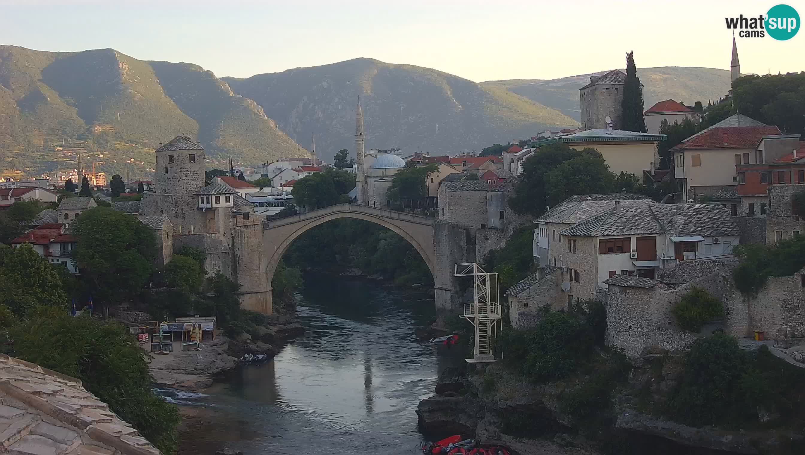 Webcam de Mostar – Le Vieux Pont sur la rivière Neretva