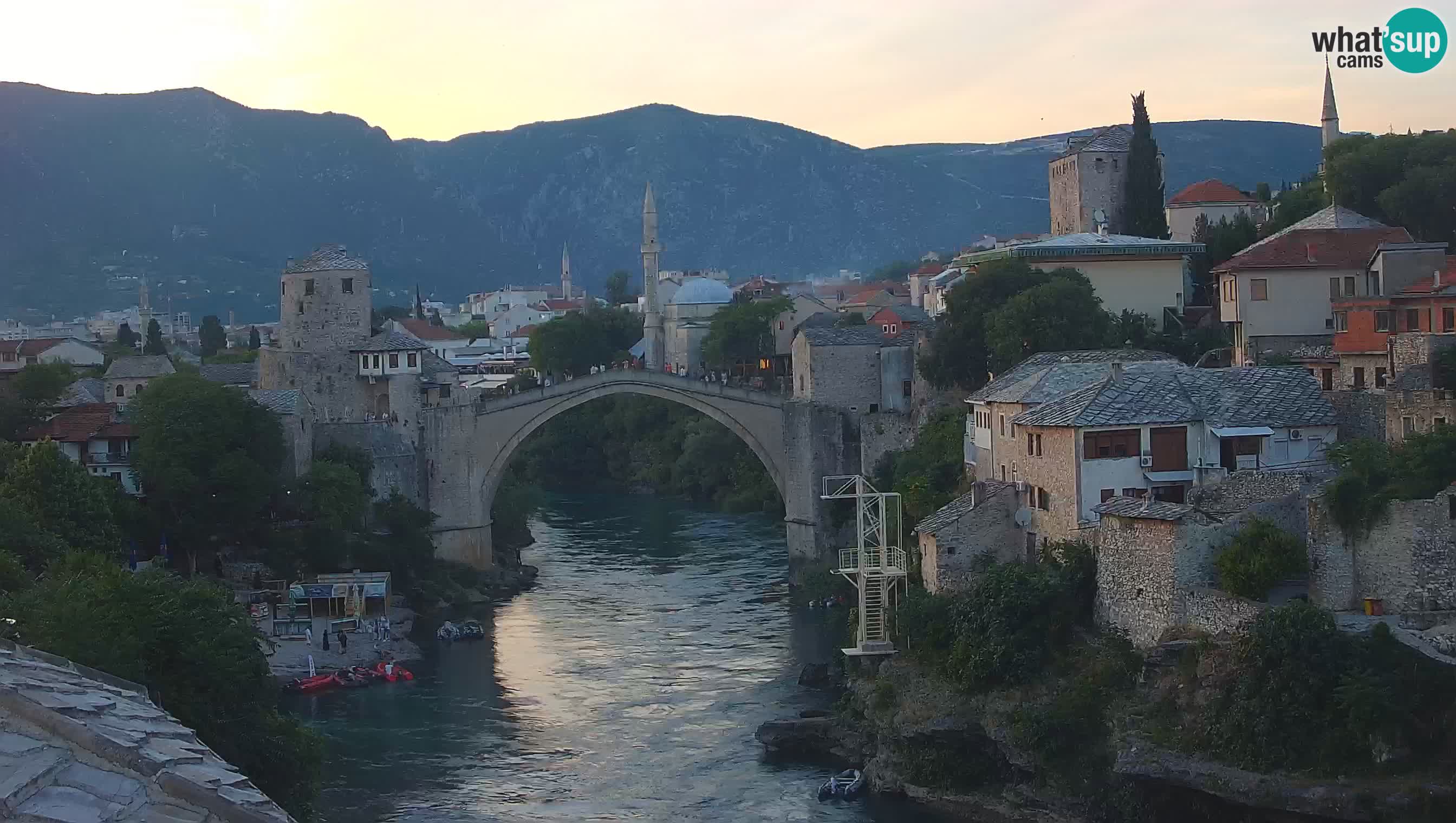 Webcam de Mostar – Le Vieux Pont sur la rivière Neretva