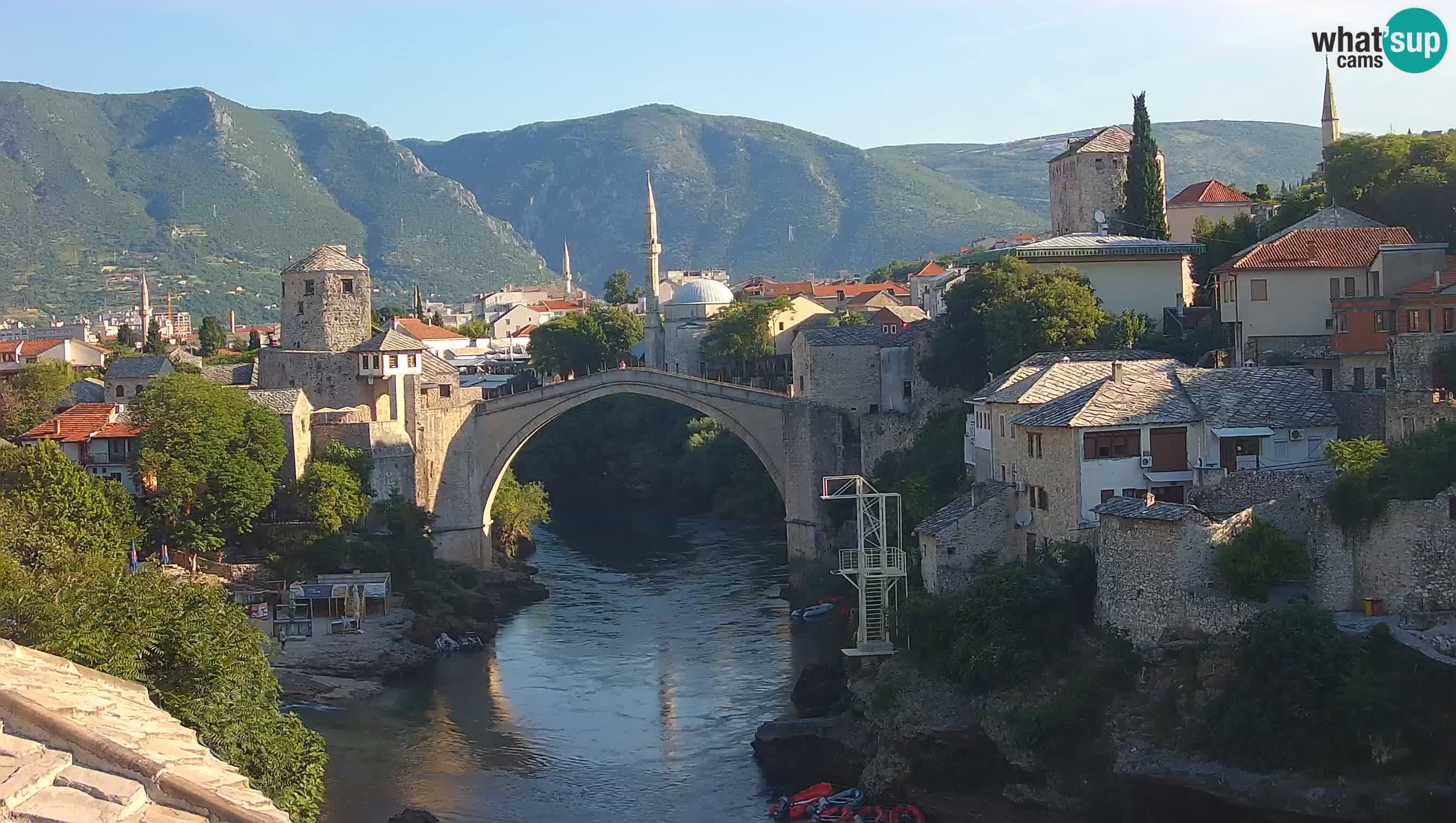 Webcam de Mostar – Le Vieux Pont sur la rivière Neretva