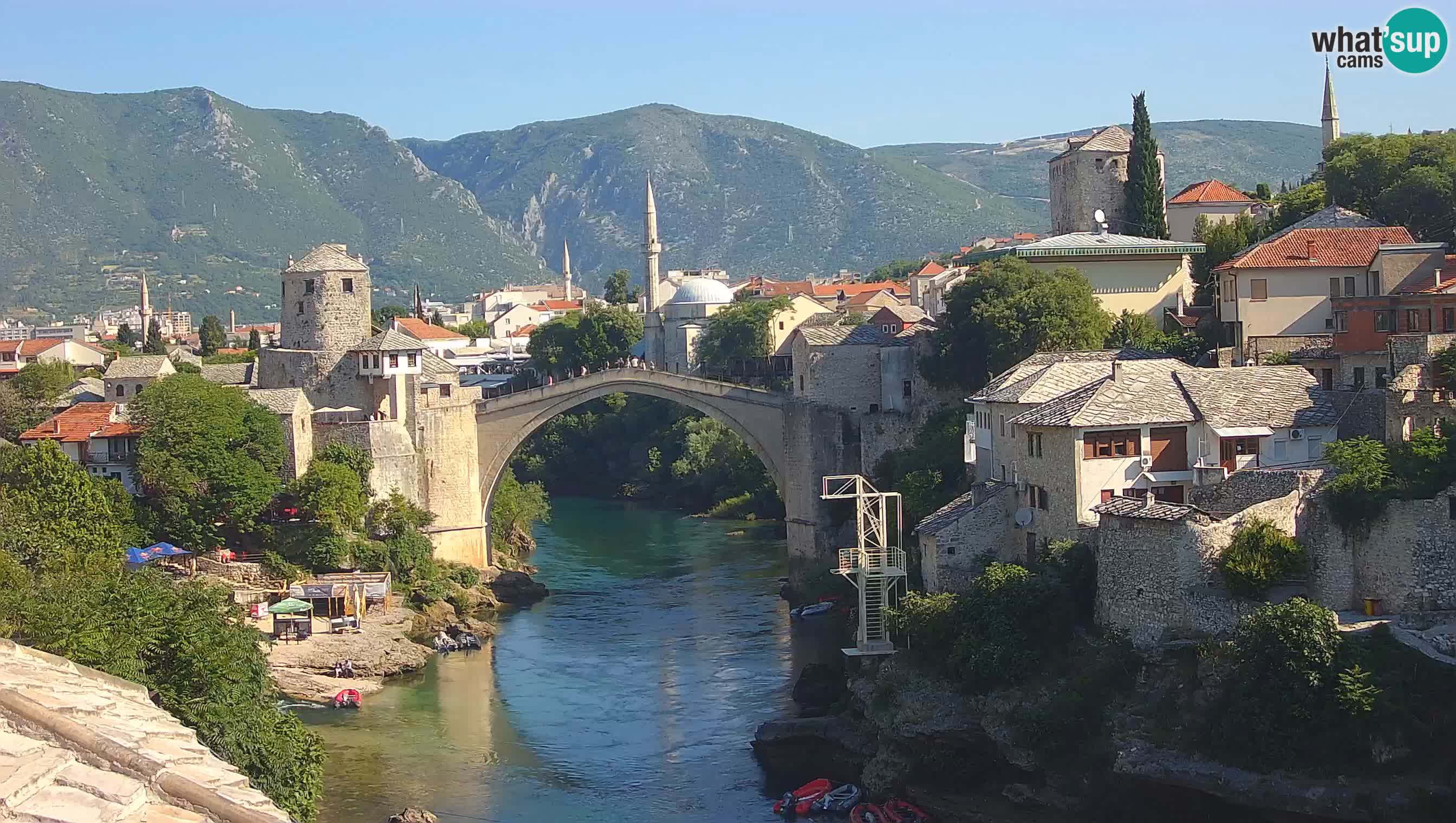 Cámara web de Mostar – El Viejo Puente sobre el río Neretva