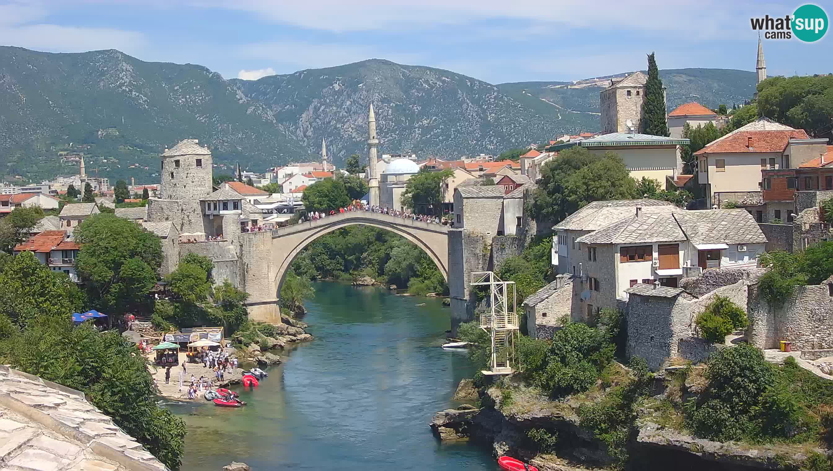 Cámara web de Mostar – El Viejo Puente sobre el río Neretva