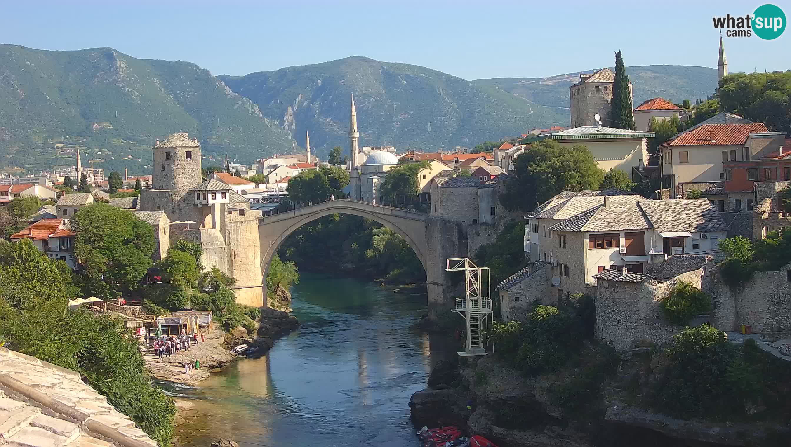 Webcam de Mostar – Le Vieux Pont sur la rivière Neretva