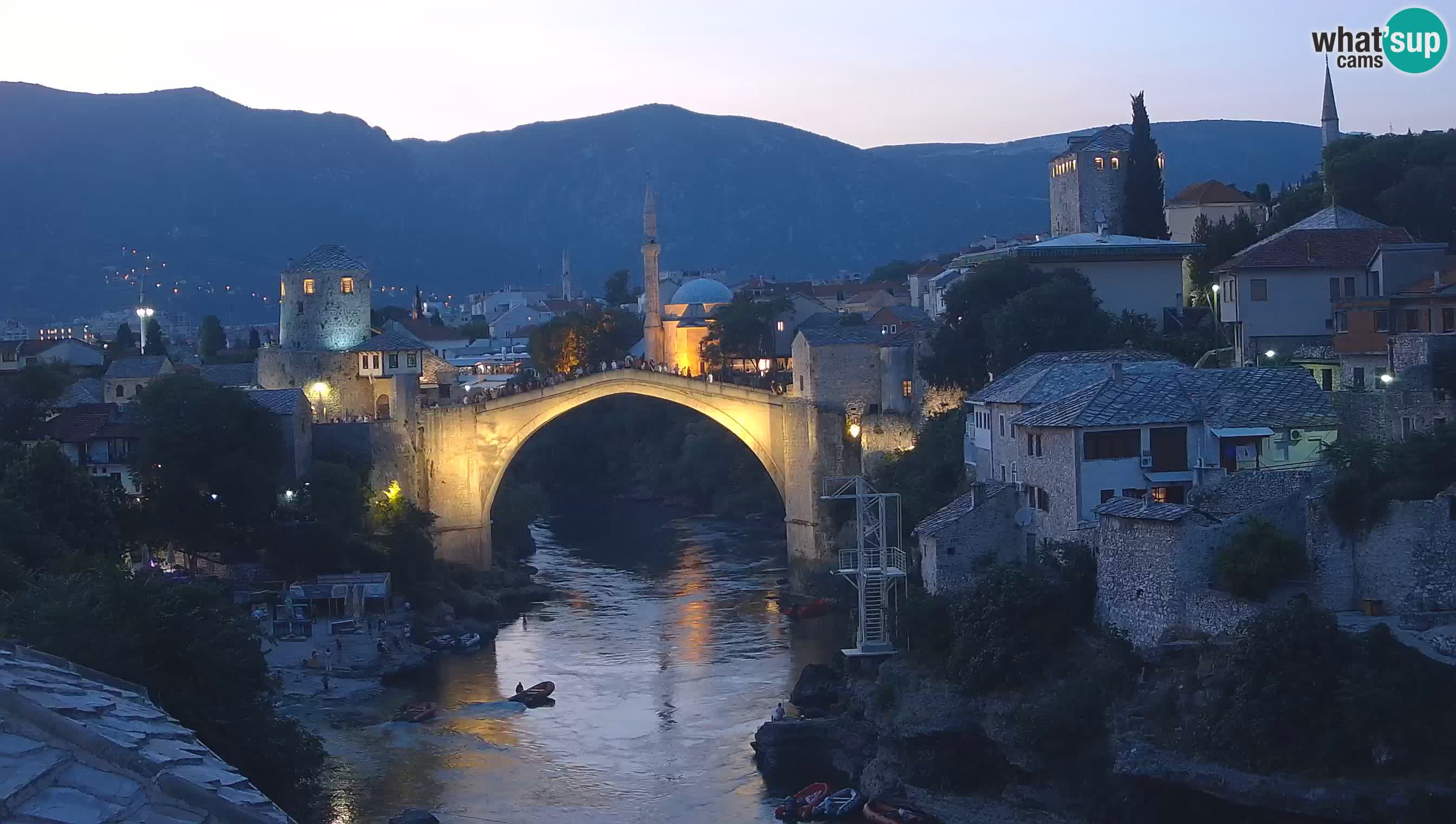Webcam de Mostar – Le Vieux Pont sur la rivière Neretva