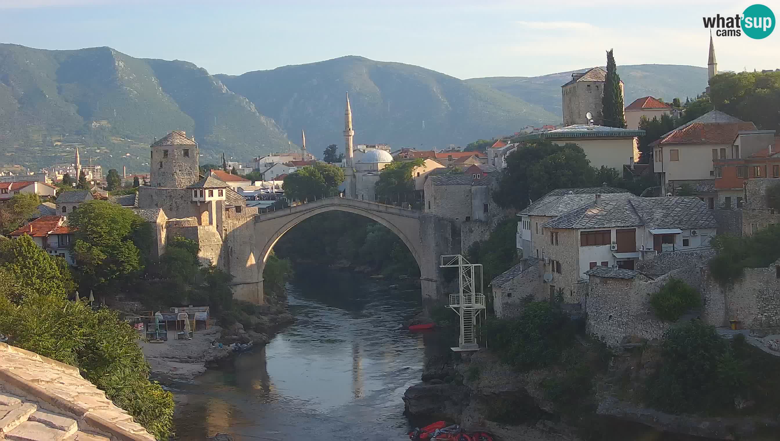 Webcam de Mostar – Le Vieux Pont sur la rivière Neretva