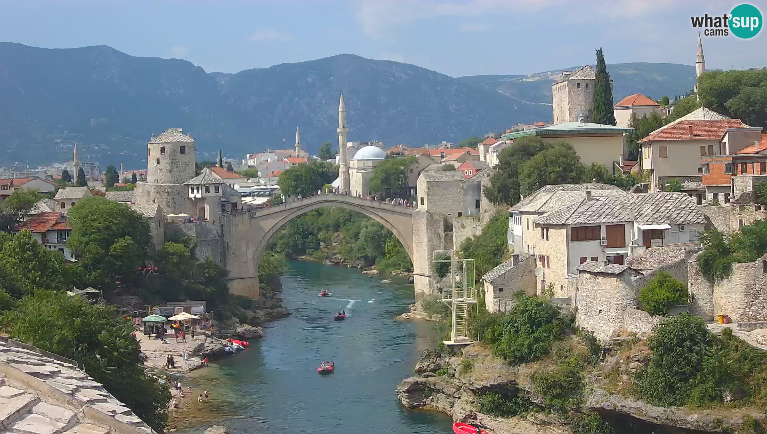 Webcam de Mostar – Le Vieux Pont sur la rivière Neretva