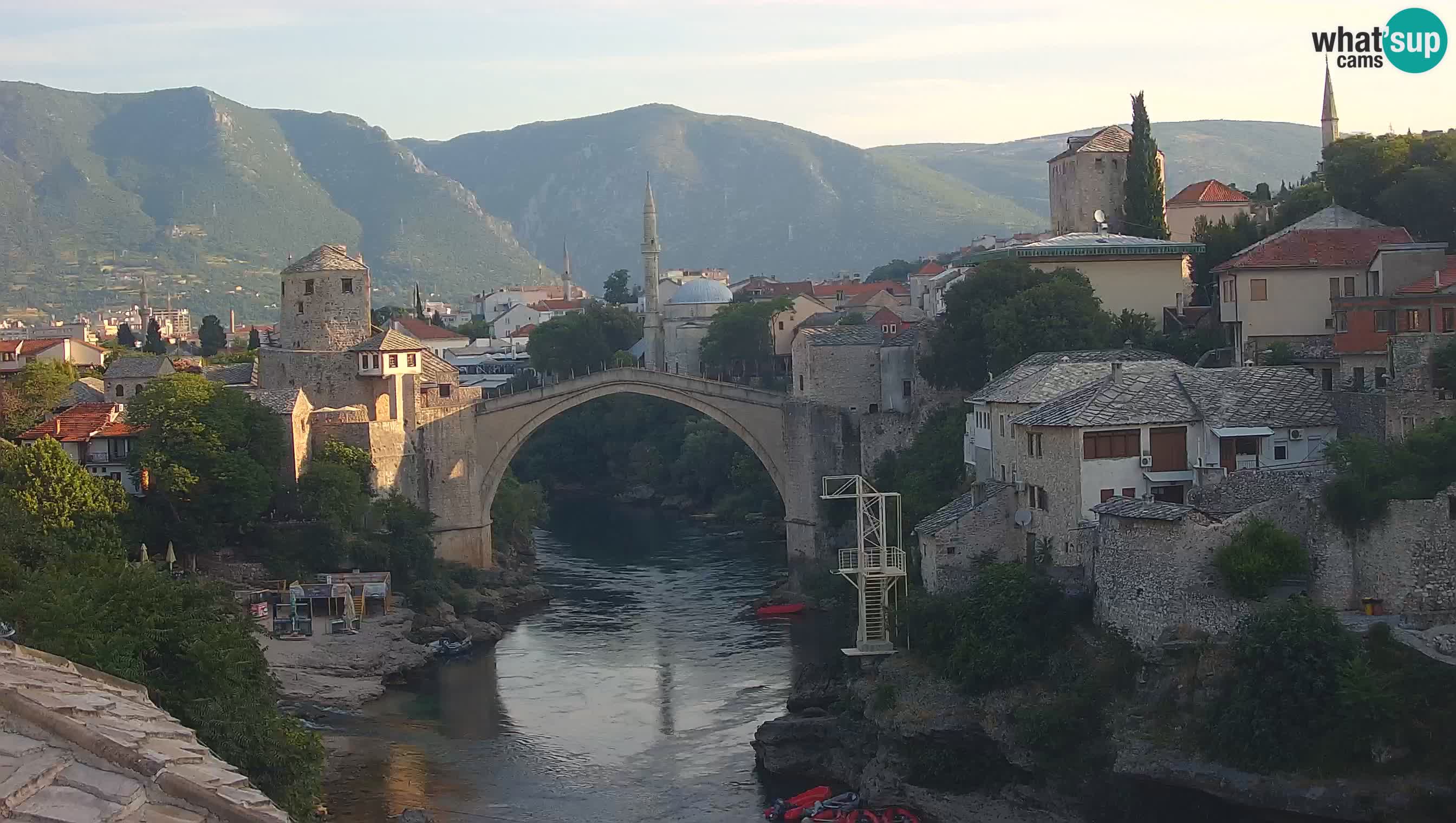 Webcam de Mostar – Le Vieux Pont sur la rivière Neretva