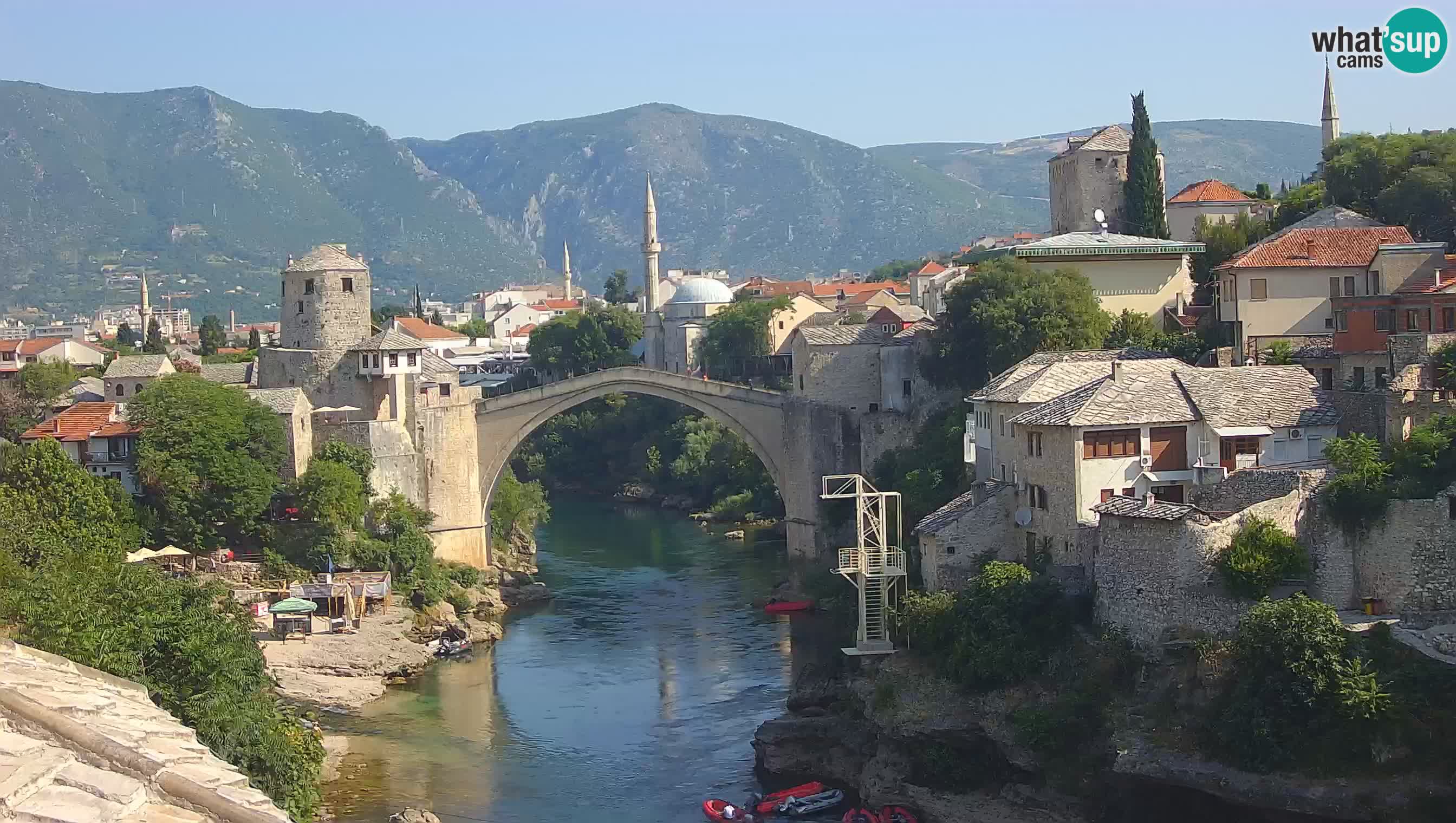 Webcam de Mostar – Le Vieux Pont sur la rivière Neretva