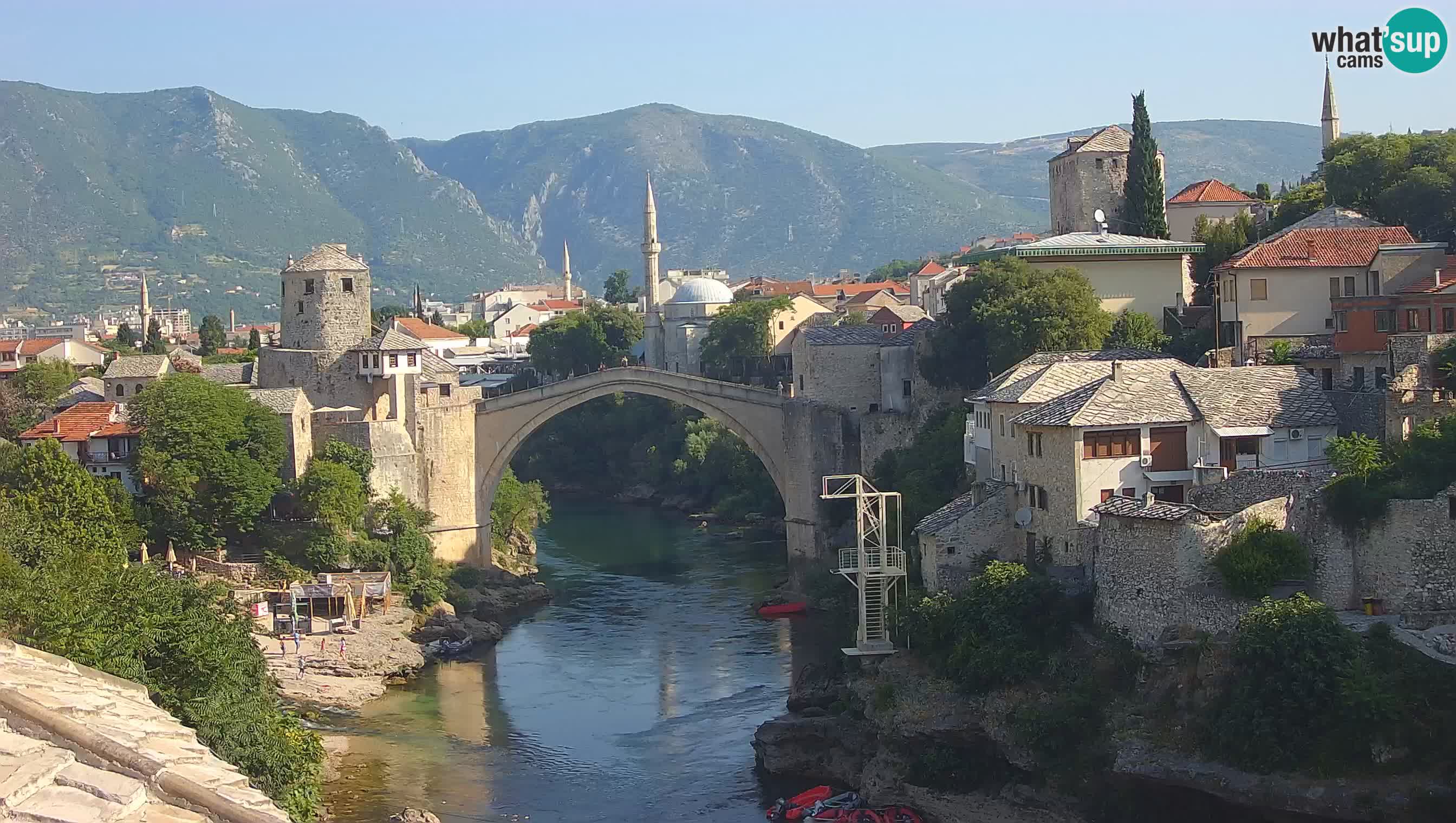 Cámara web de Mostar – El Viejo Puente sobre el río Neretva