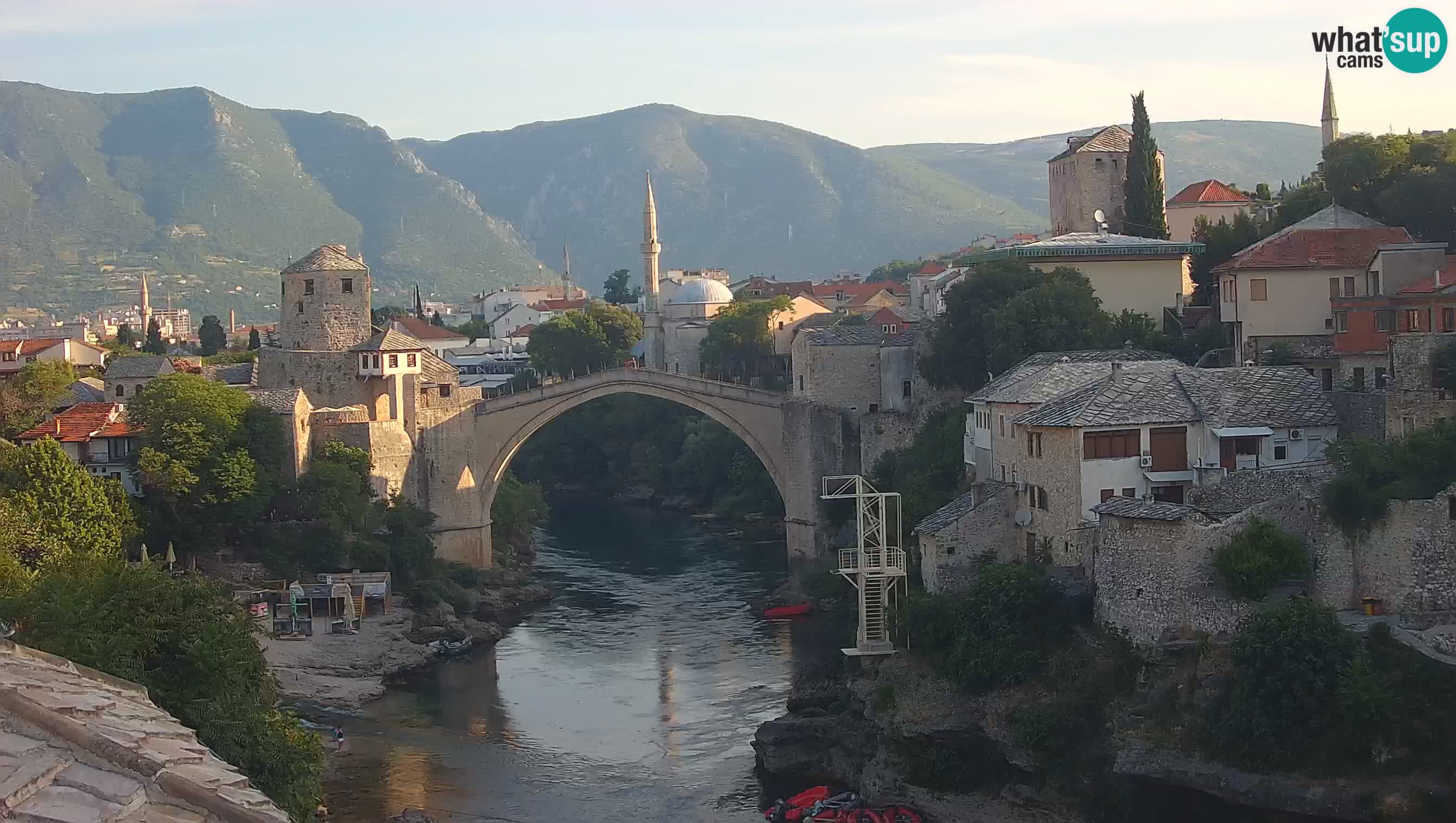 Webcam de Mostar – Le Vieux Pont sur la rivière Neretva