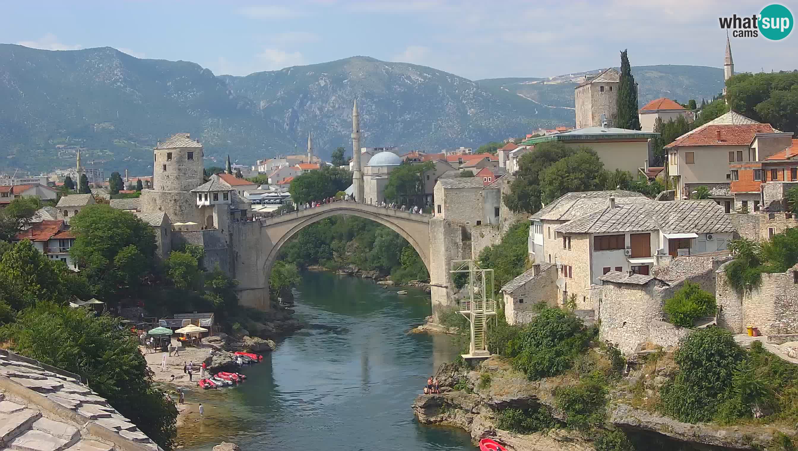 Webcam de Mostar – Le Vieux Pont sur la rivière Neretva