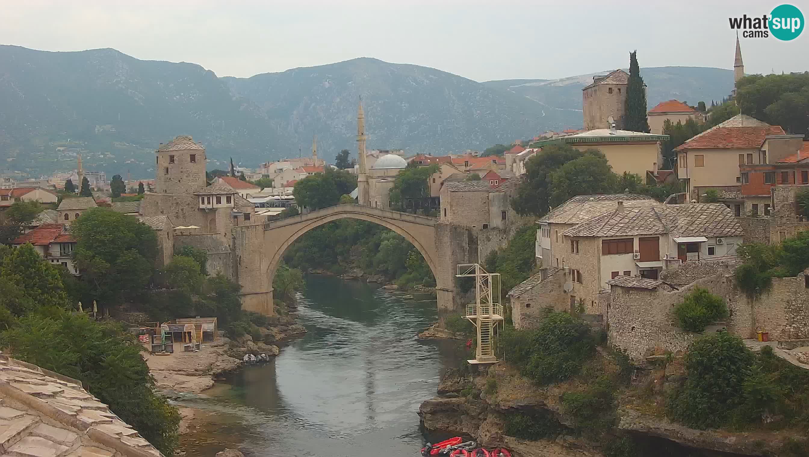 Webcam de Mostar – Le Vieux Pont sur la rivière Neretva