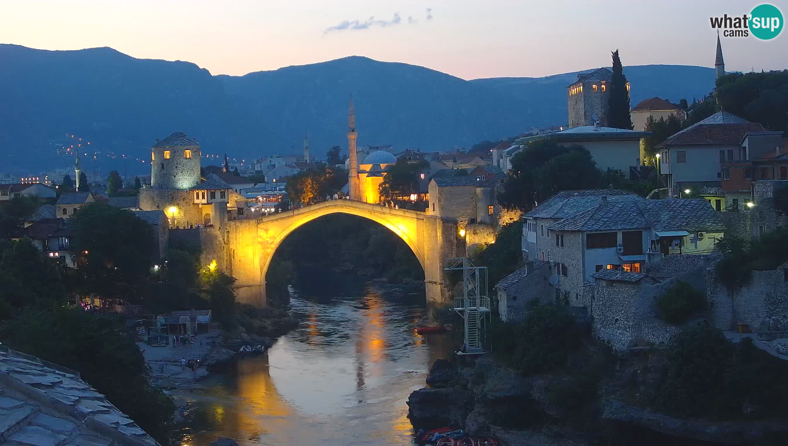 Cámara web de Mostar – El Viejo Puente sobre el río Neretva