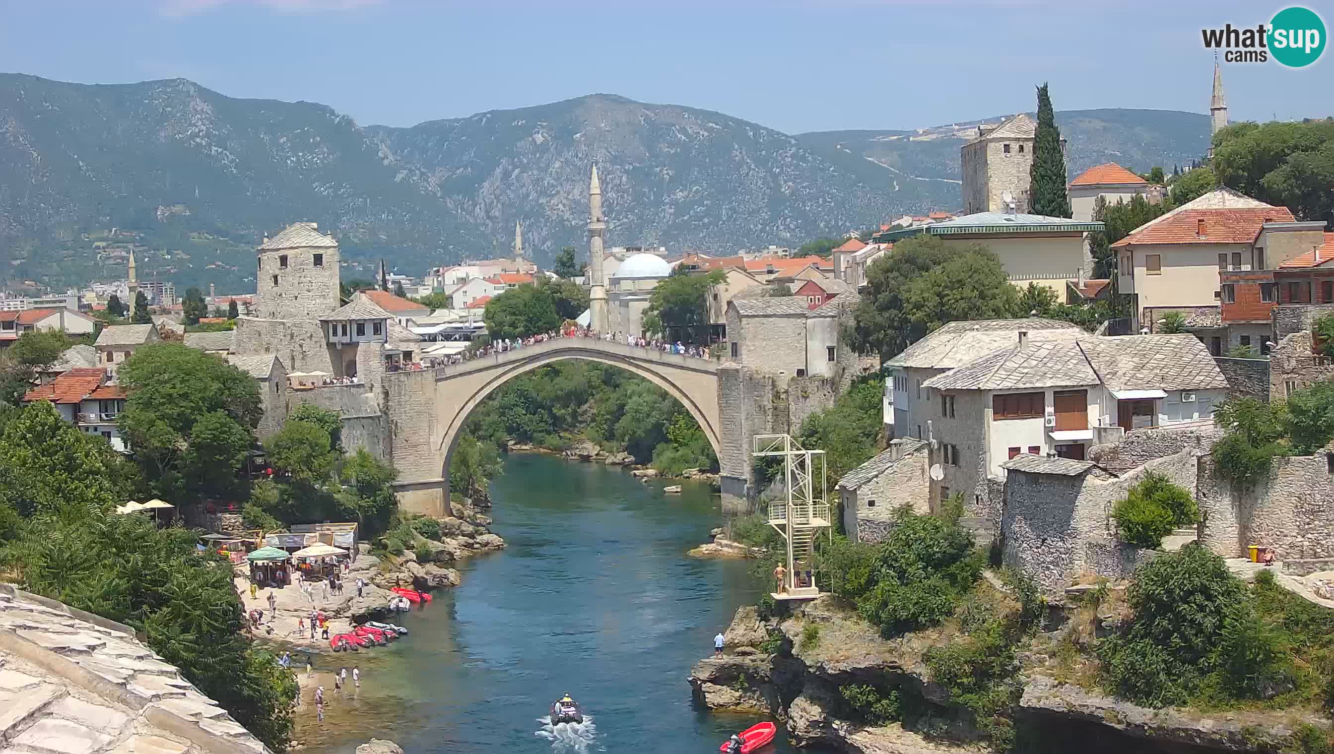 Webcam de Mostar – Le Vieux Pont sur la rivière Neretva