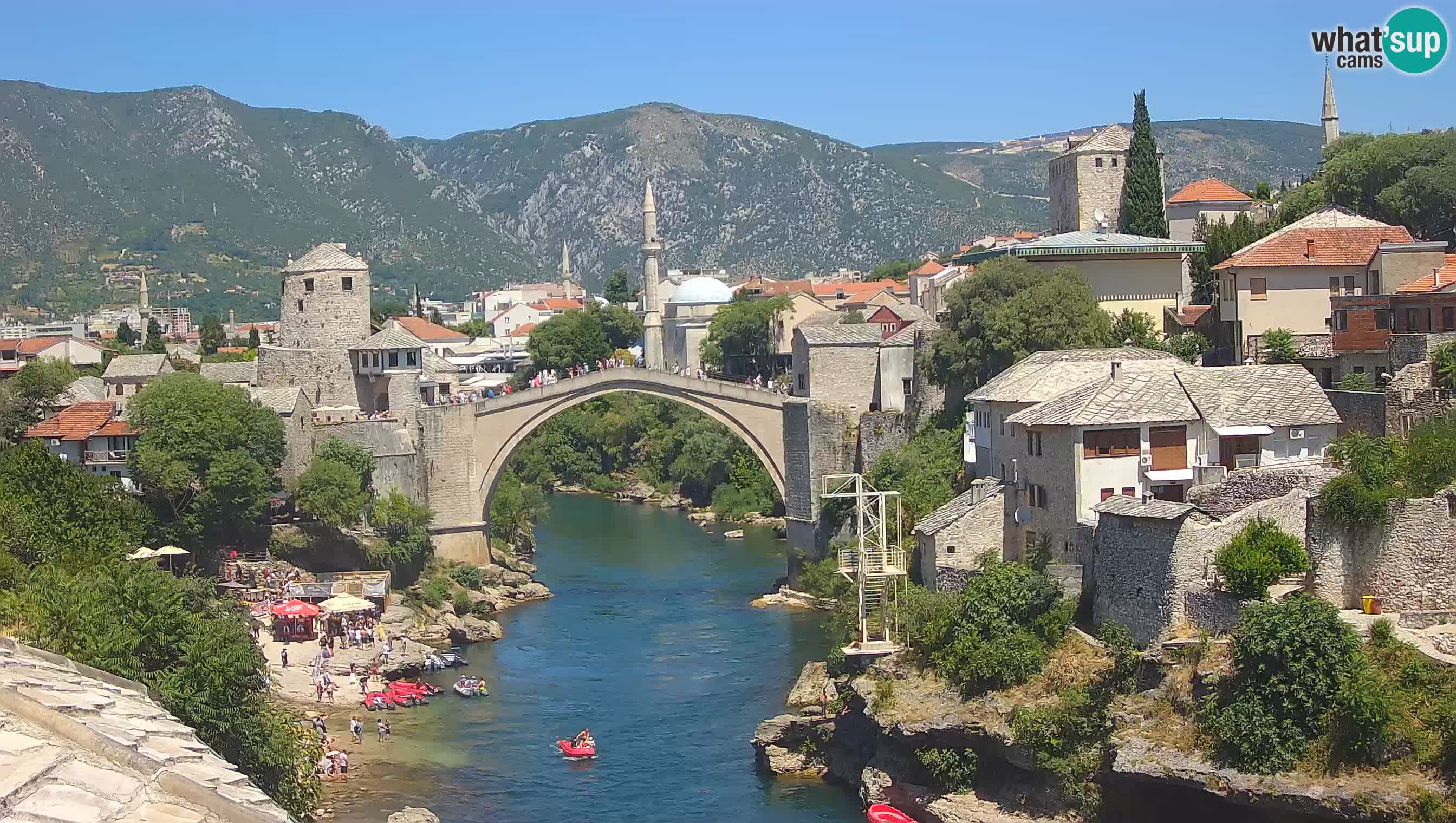 Webcam de Mostar – Le Vieux Pont sur la rivière Neretva