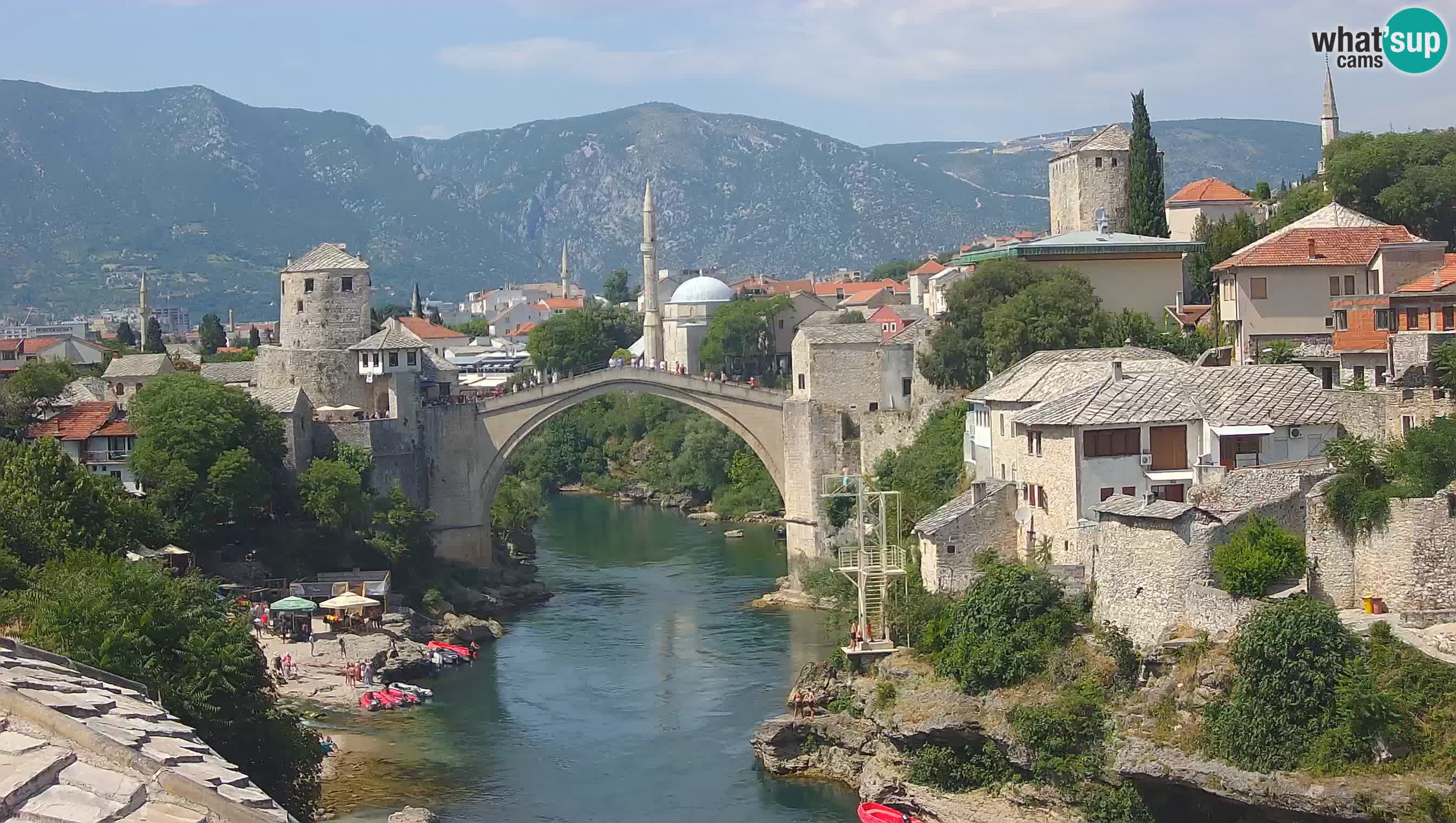 Cámara web de Mostar – El Viejo Puente sobre el río Neretva