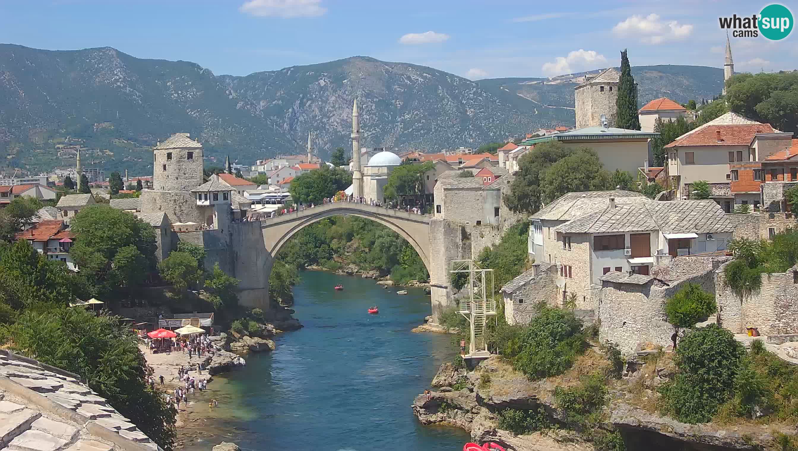 Webcam de Mostar – Le Vieux Pont sur la rivière Neretva