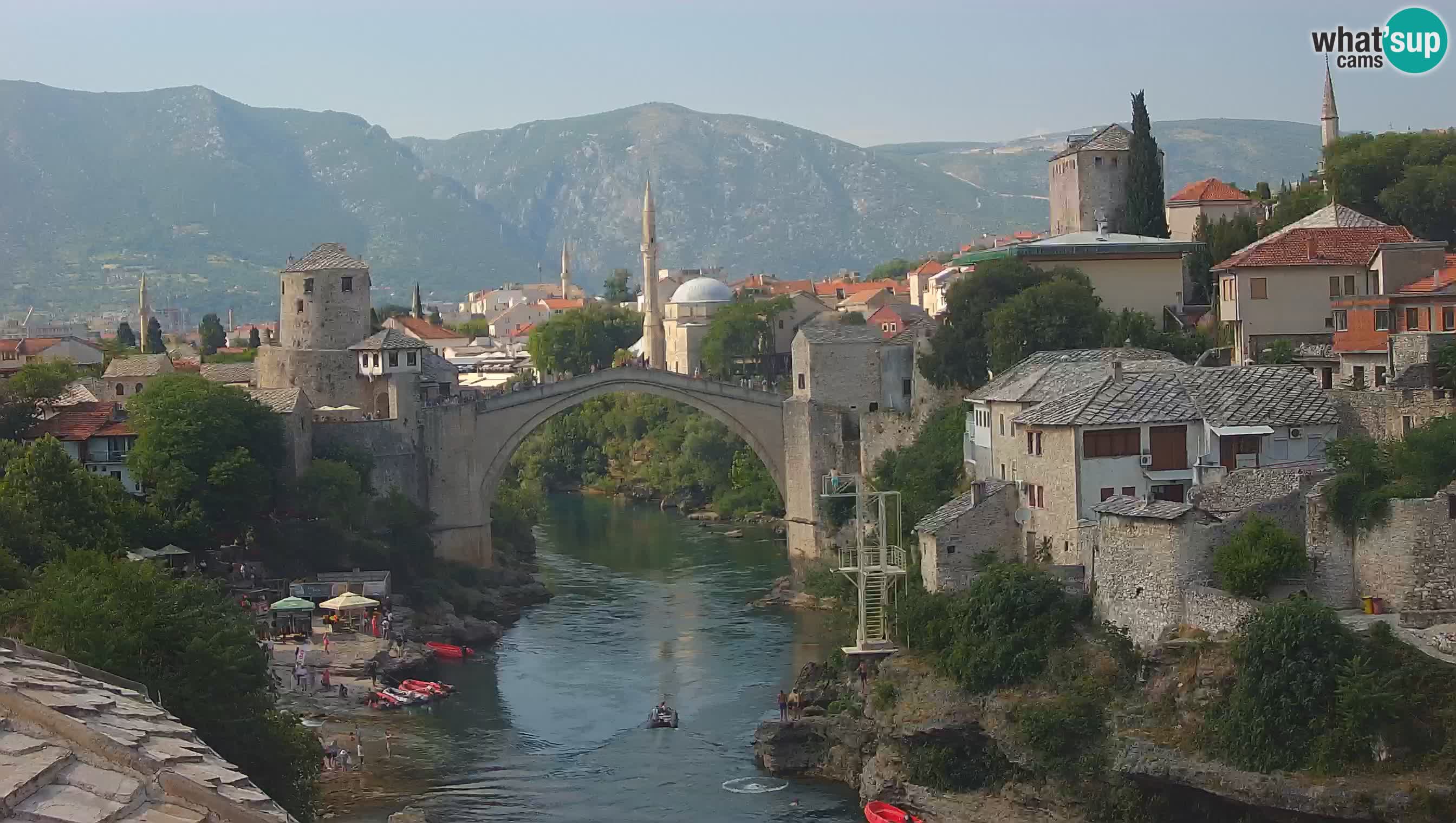 Webcam de Mostar – Le Vieux Pont sur la rivière Neretva