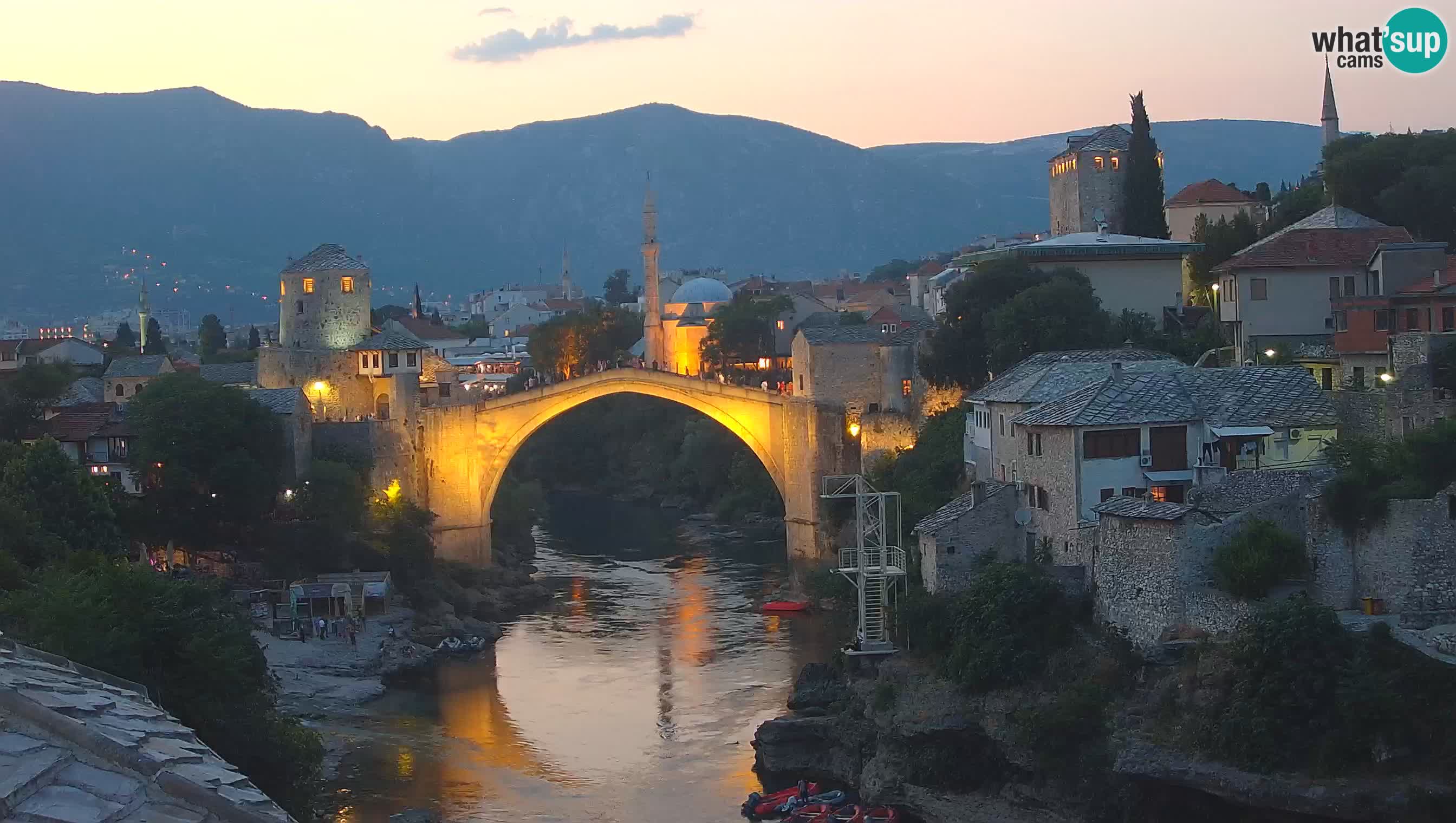 Webcam de Mostar – Le Vieux Pont sur la rivière Neretva