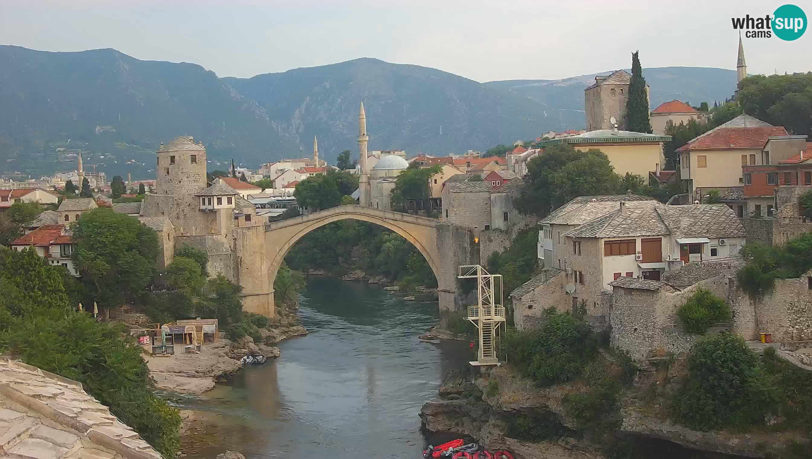 Cámara web de Mostar – El Viejo Puente sobre el río Neretva