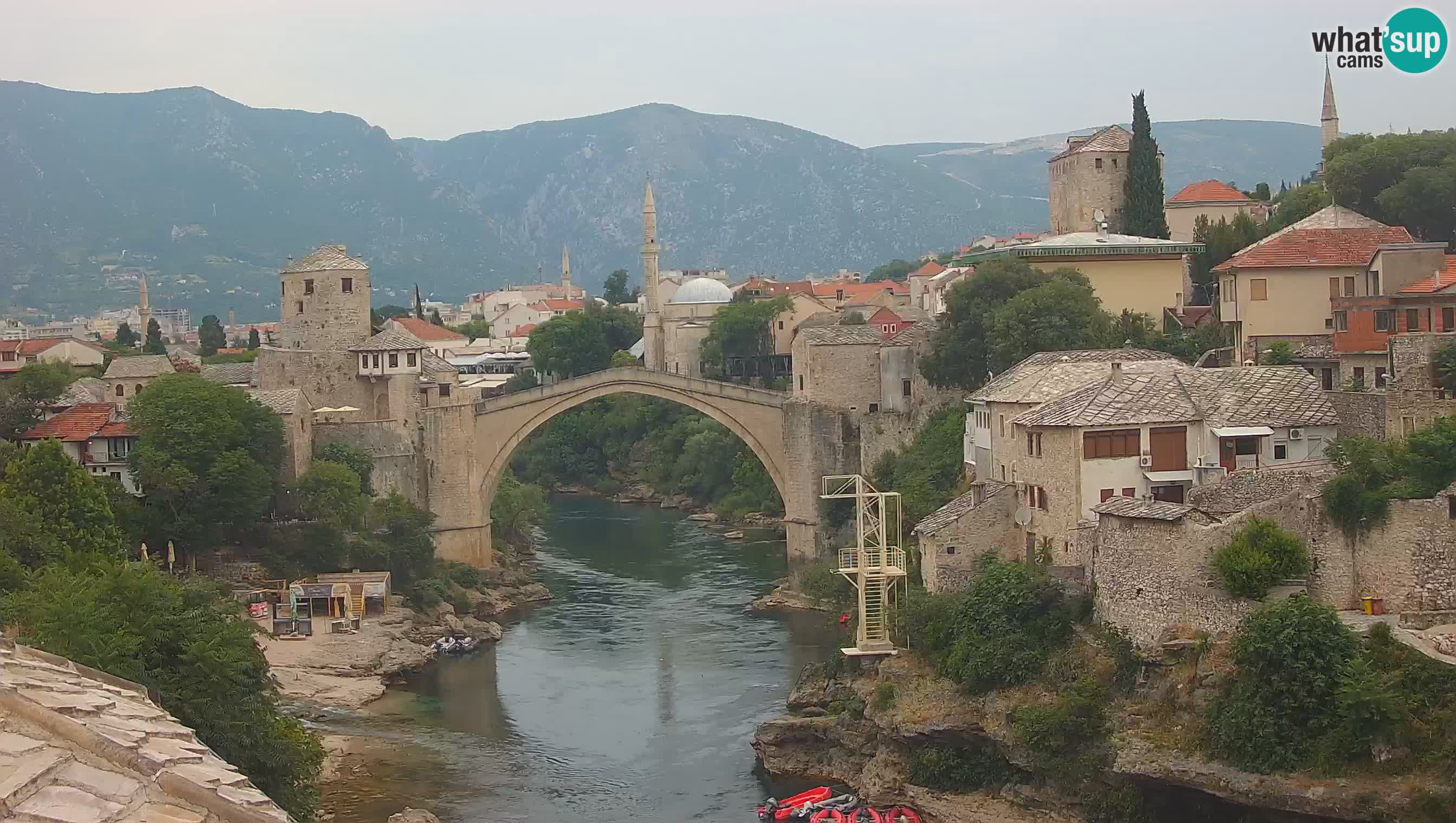Webcam de Mostar – Le Vieux Pont sur la rivière Neretva