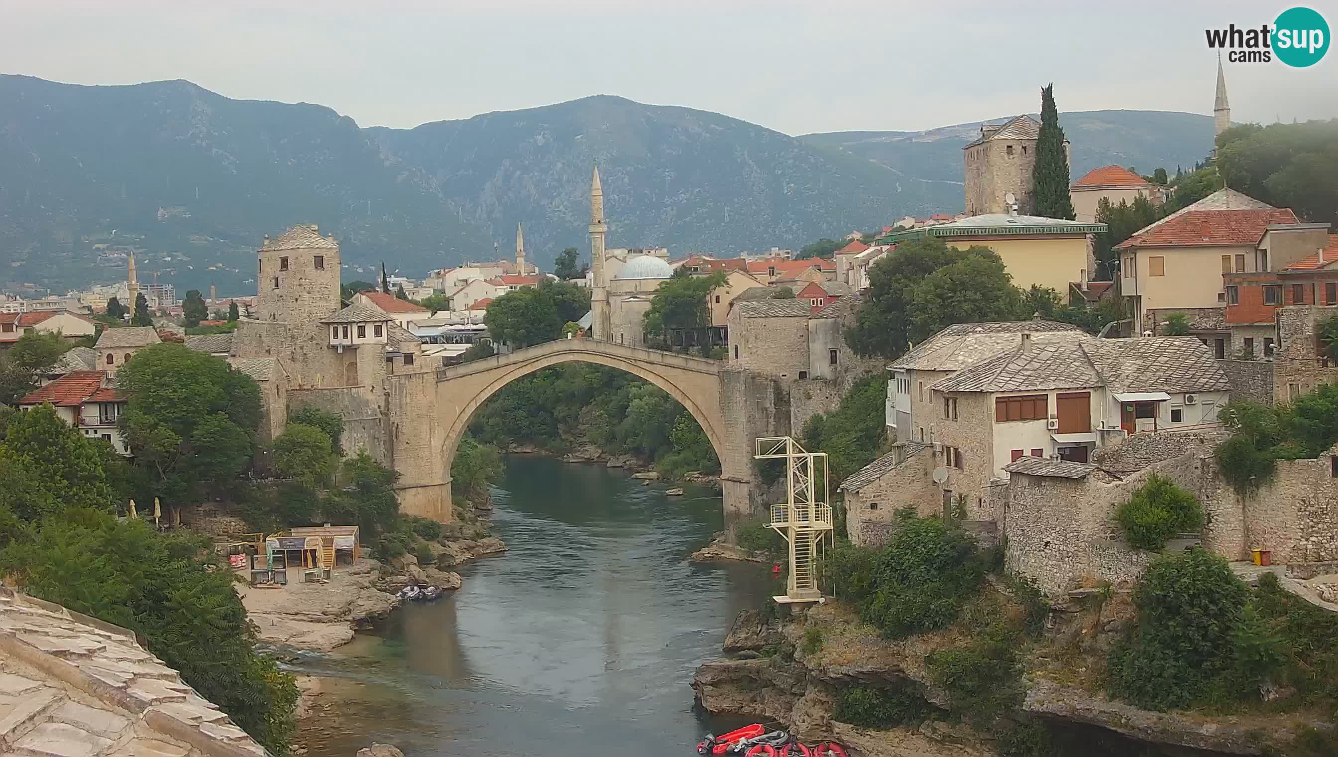 Cámara web de Mostar – El Viejo Puente sobre el río Neretva