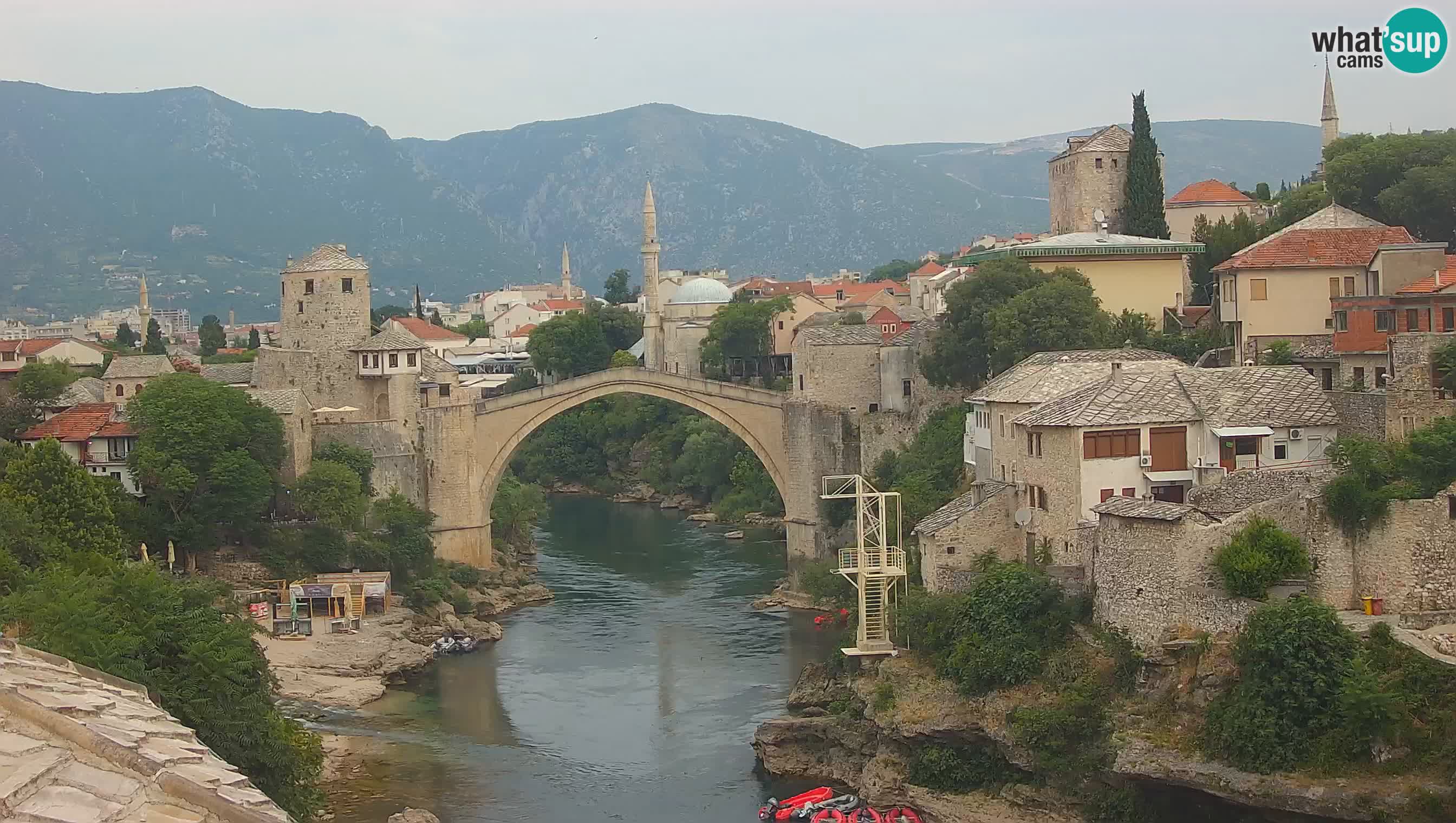Webcam de Mostar – Le Vieux Pont sur la rivière Neretva