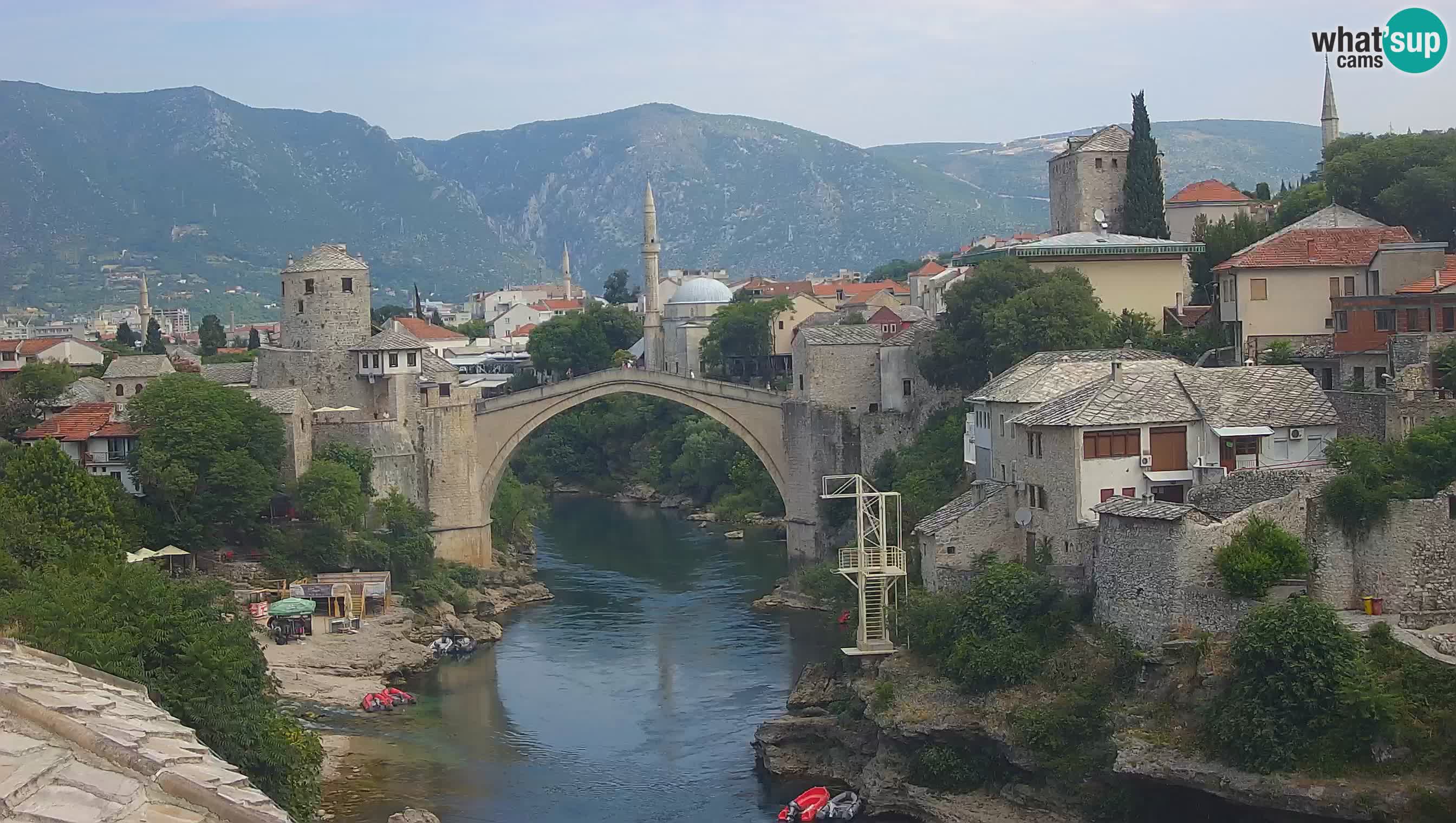 Webcam de Mostar – Le Vieux Pont sur la rivière Neretva