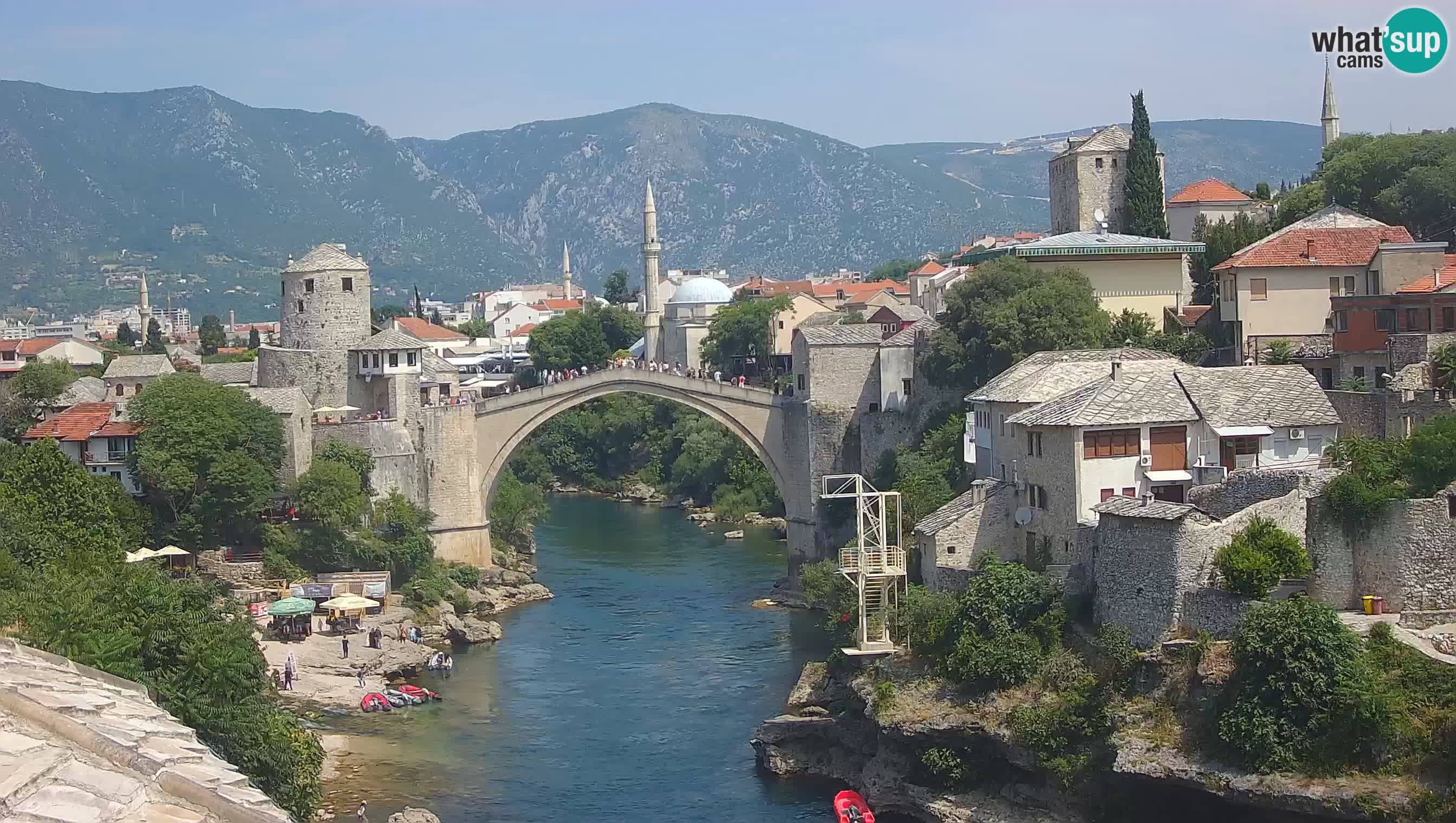 Cámara web de Mostar – El Viejo Puente sobre el río Neretva