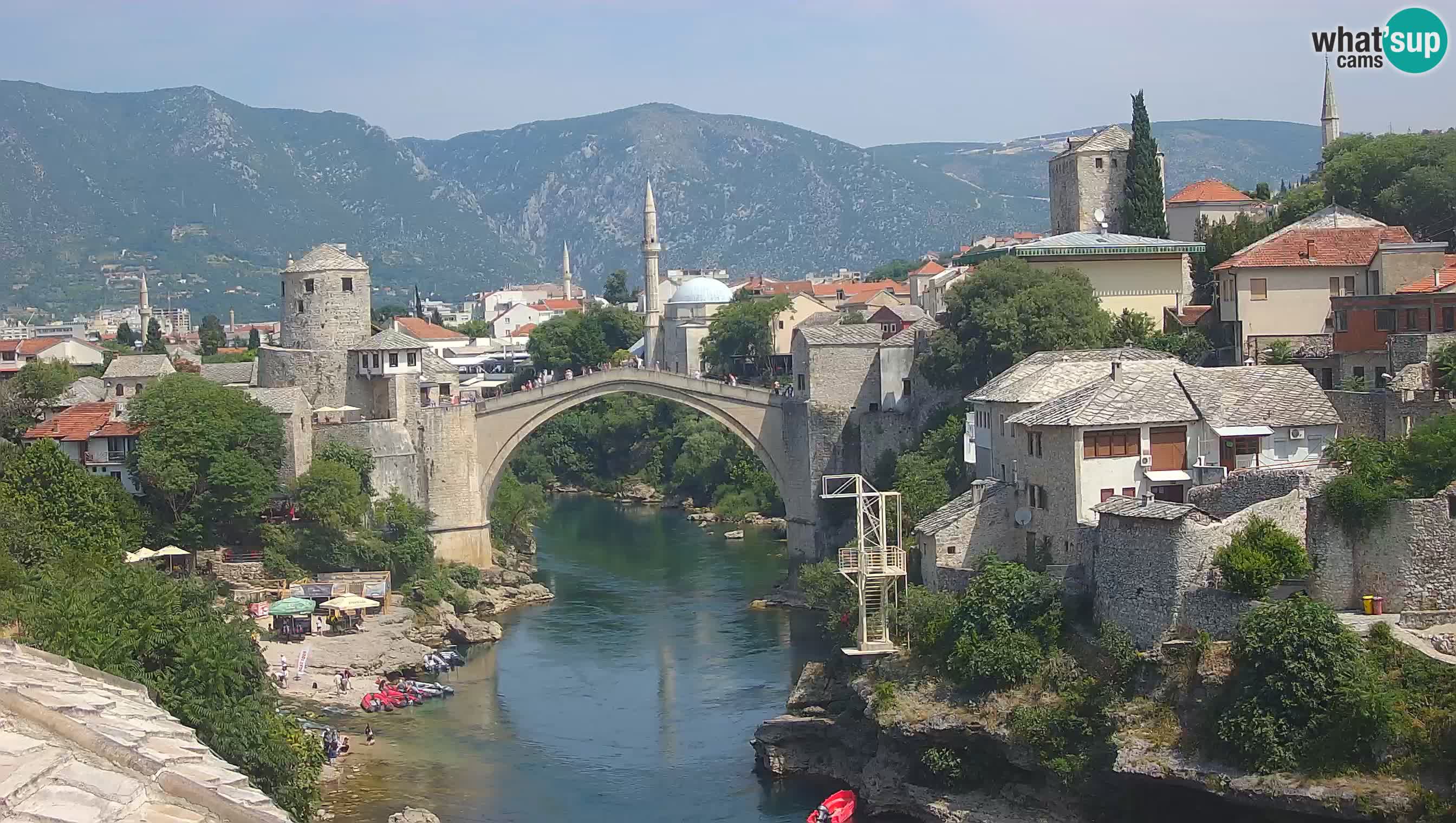Cámara web de Mostar – El Viejo Puente sobre el río Neretva