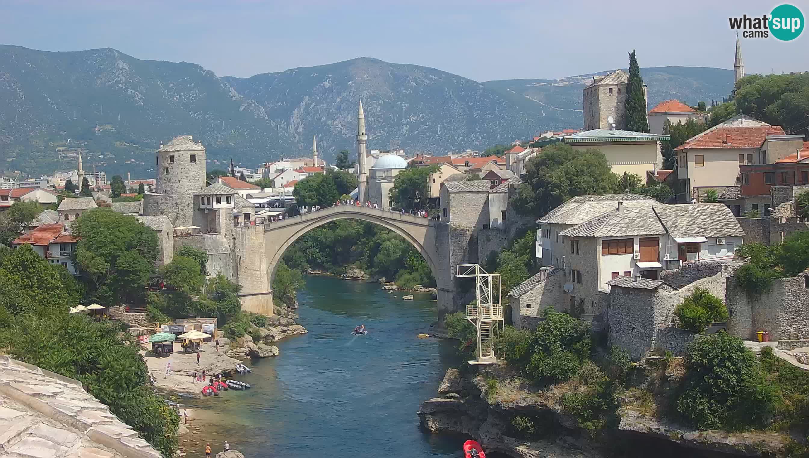 Webcam de Mostar – Le Vieux Pont sur la rivière Neretva