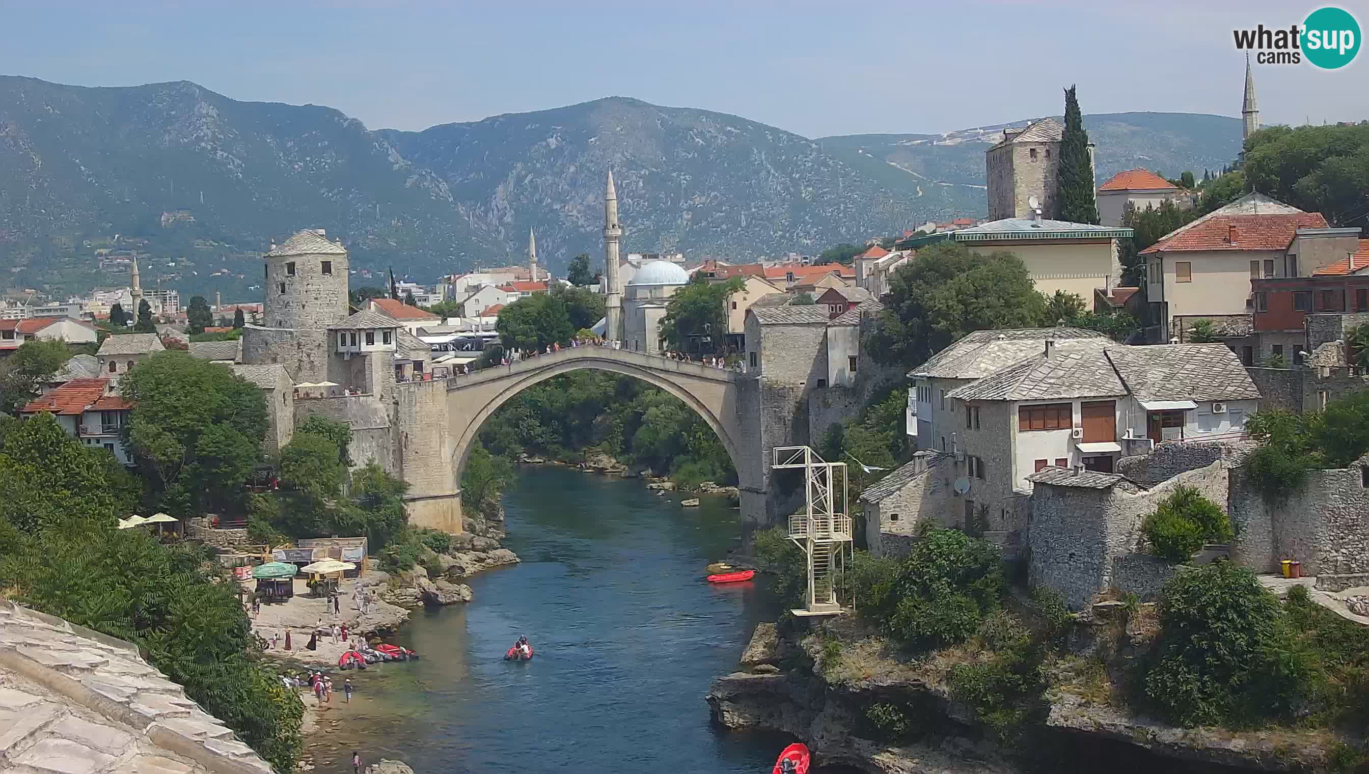 Cámara web de Mostar – El Viejo Puente sobre el río Neretva