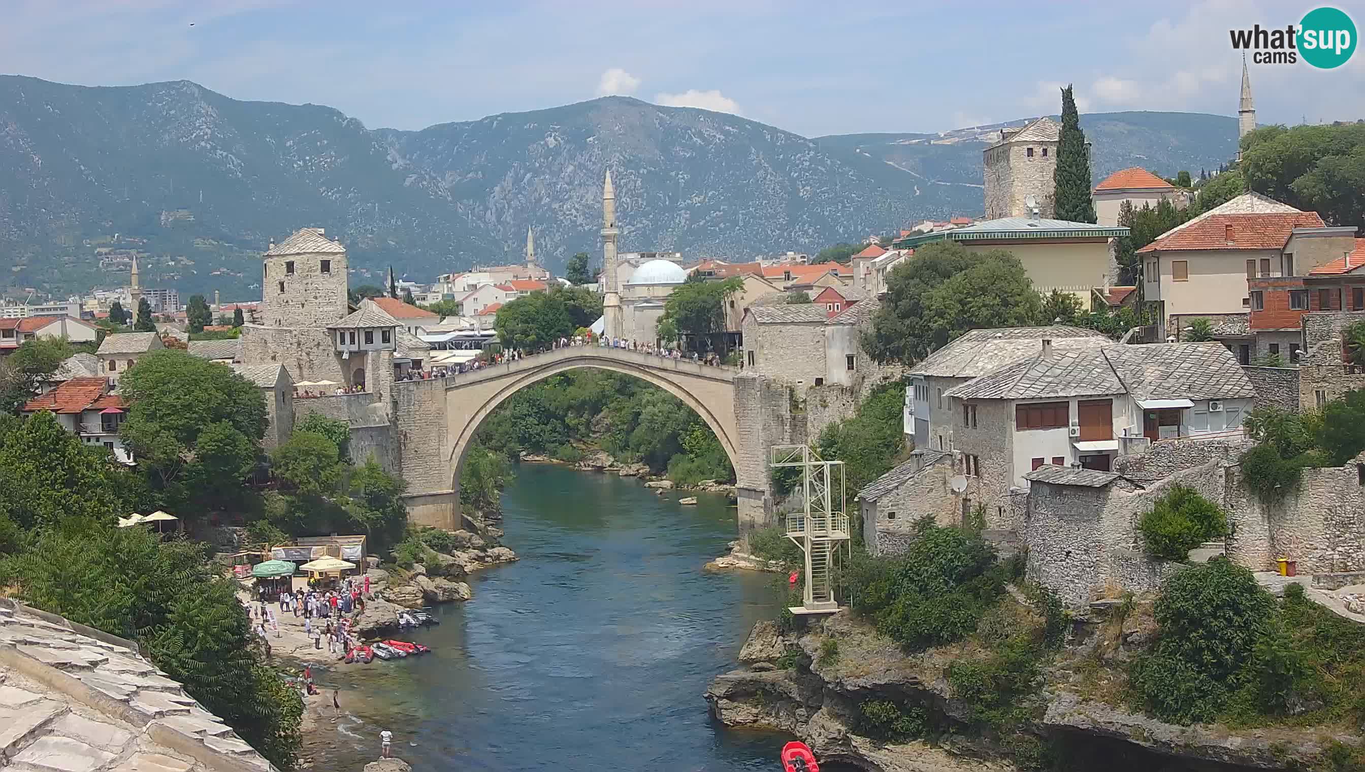 Cámara web de Mostar – El Viejo Puente sobre el río Neretva