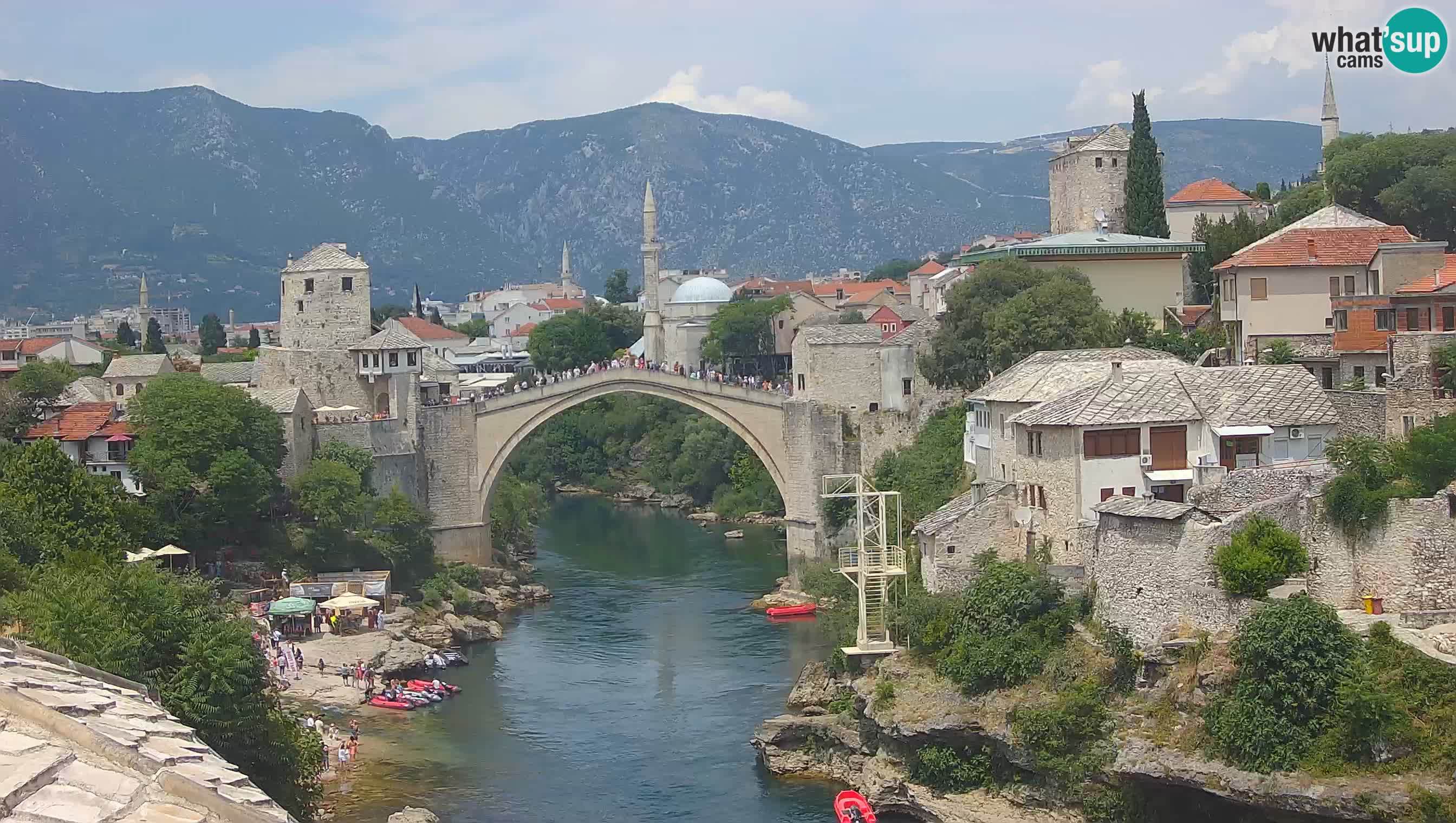 Webcam de Mostar – Le Vieux Pont sur la rivière Neretva