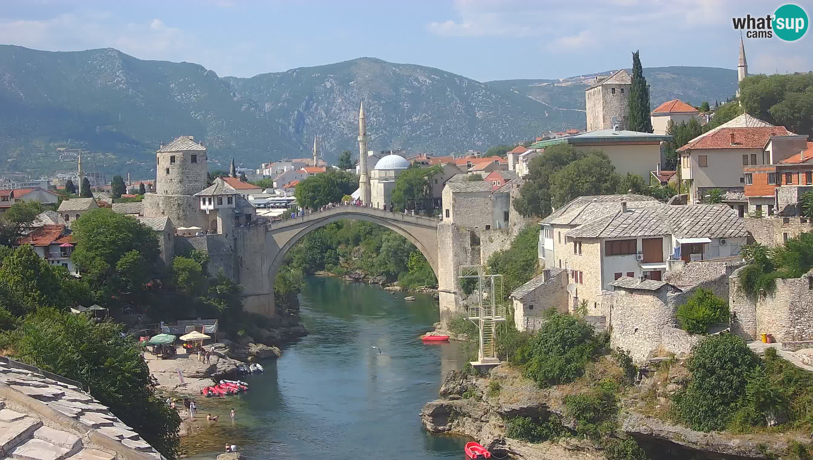 Webcam de Mostar – Le Vieux Pont sur la rivière Neretva