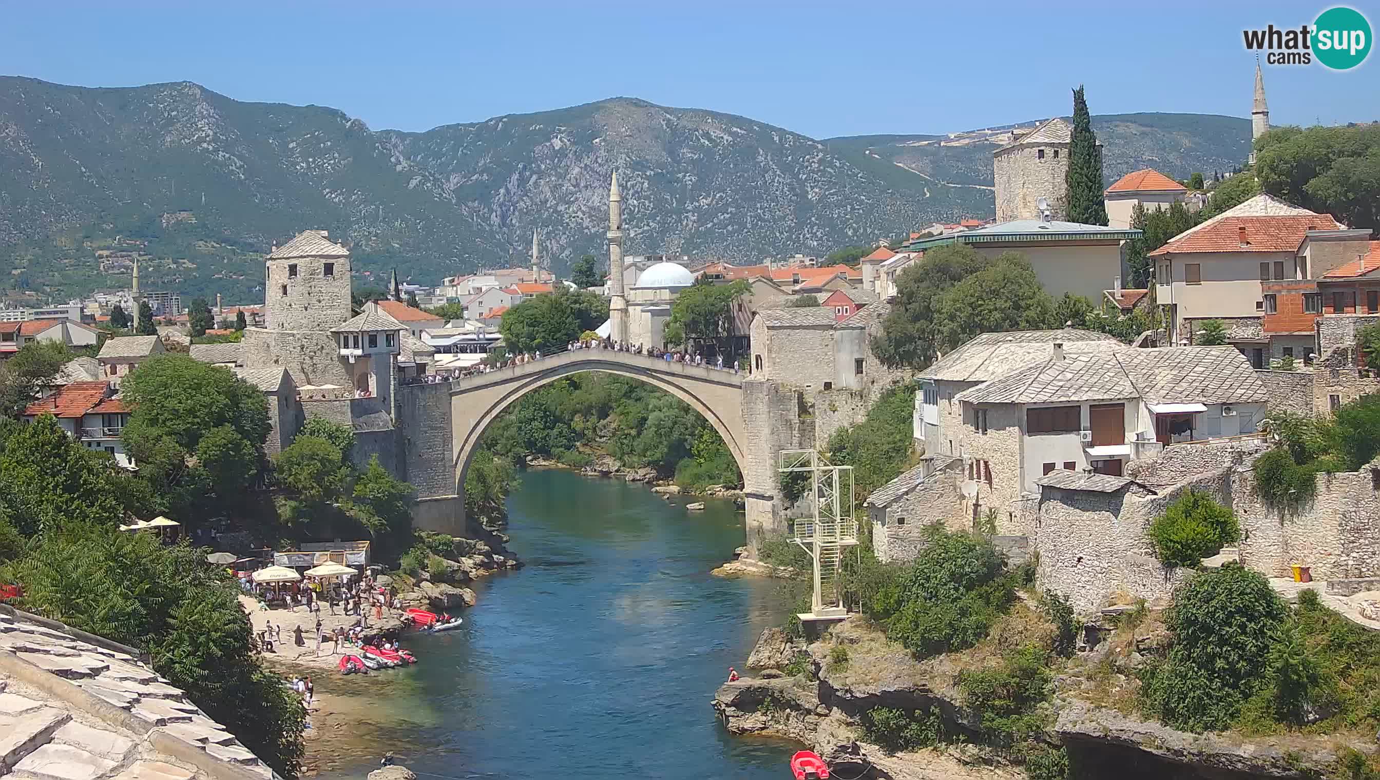 Webcam de Mostar – Le Vieux Pont sur la rivière Neretva