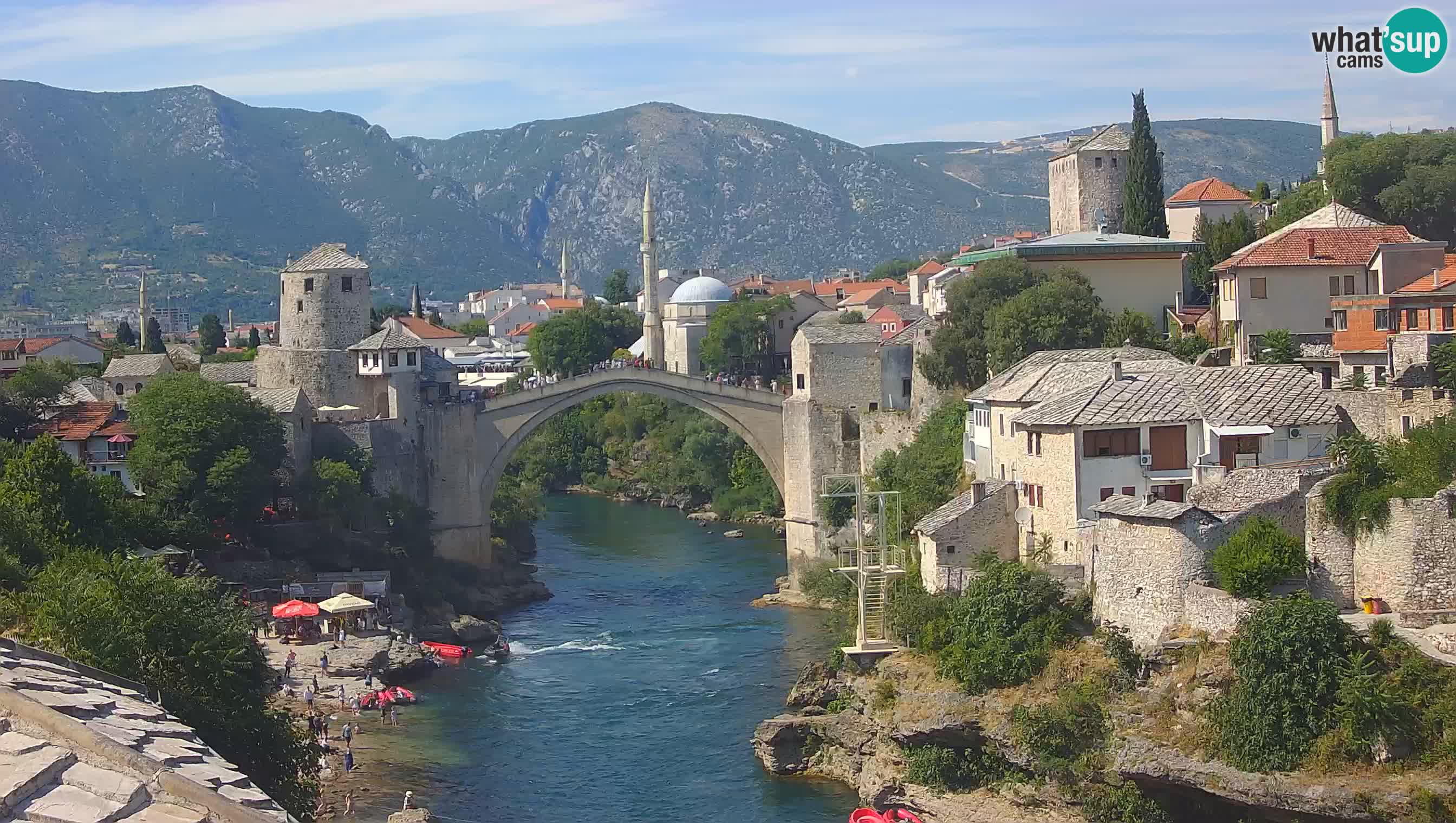 Cámara web de Mostar – El Viejo Puente sobre el río Neretva