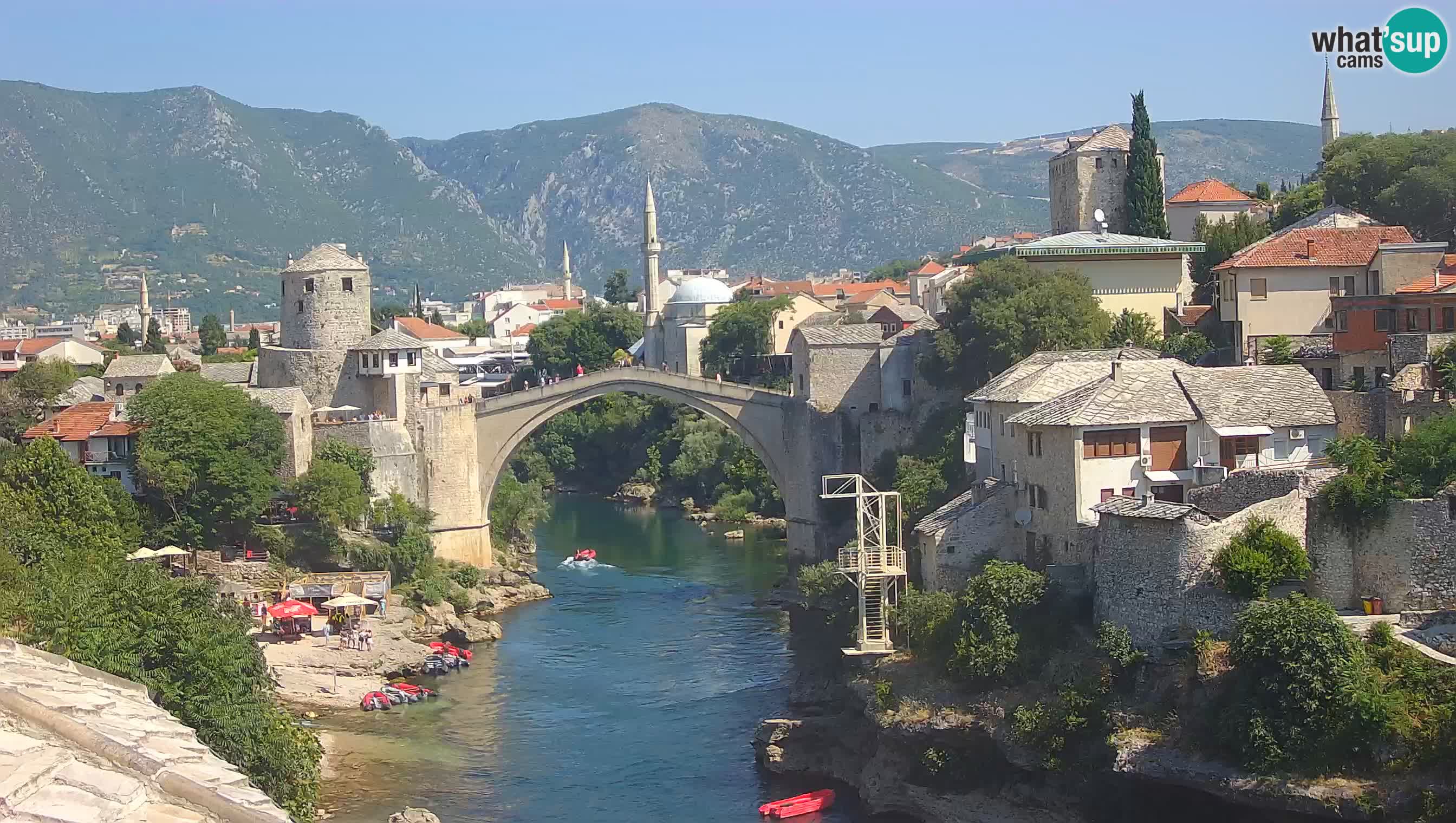 Cámara web de Mostar – El Viejo Puente sobre el río Neretva