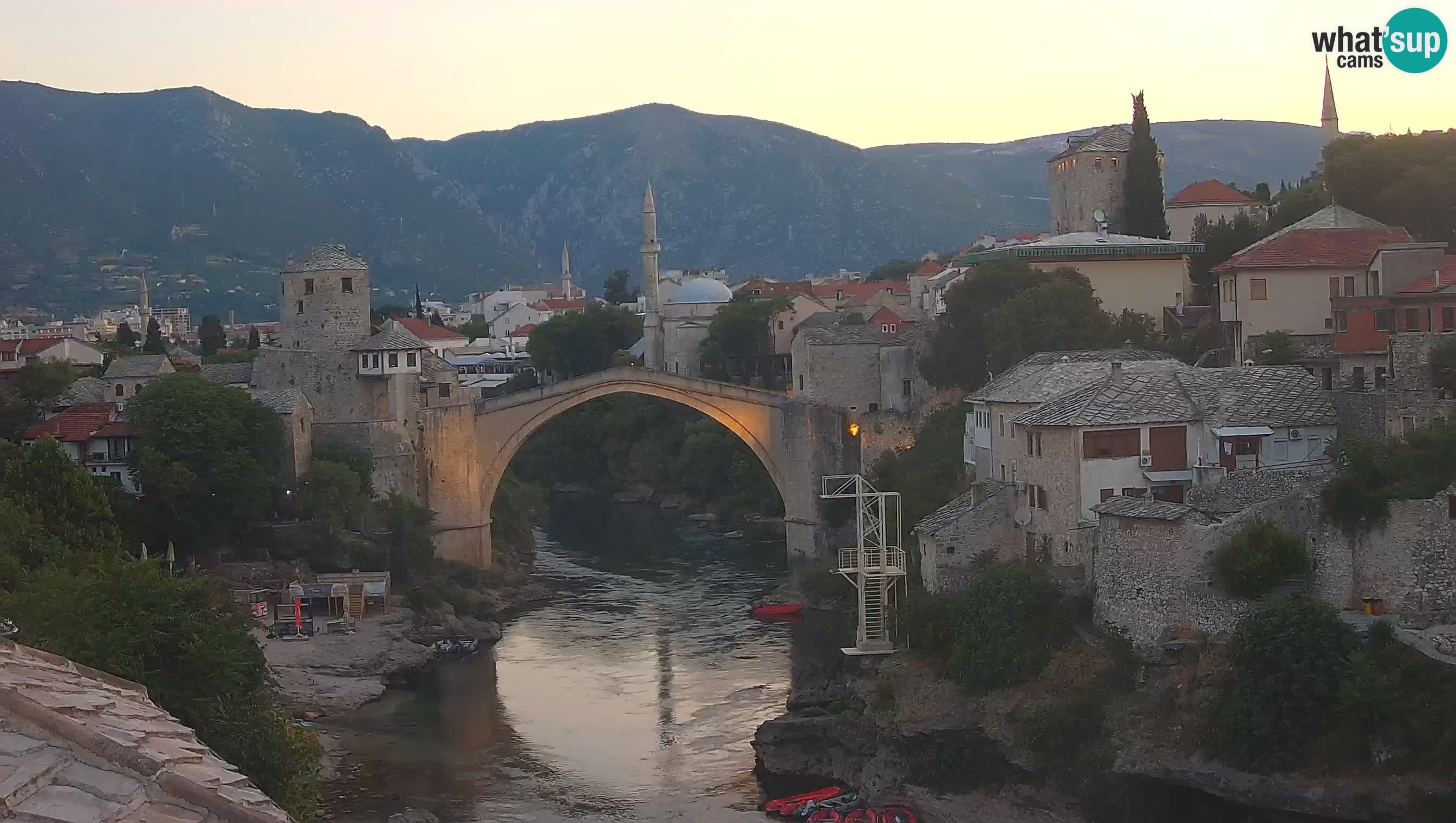 Webcam de Mostar – Le Vieux Pont sur la rivière Neretva