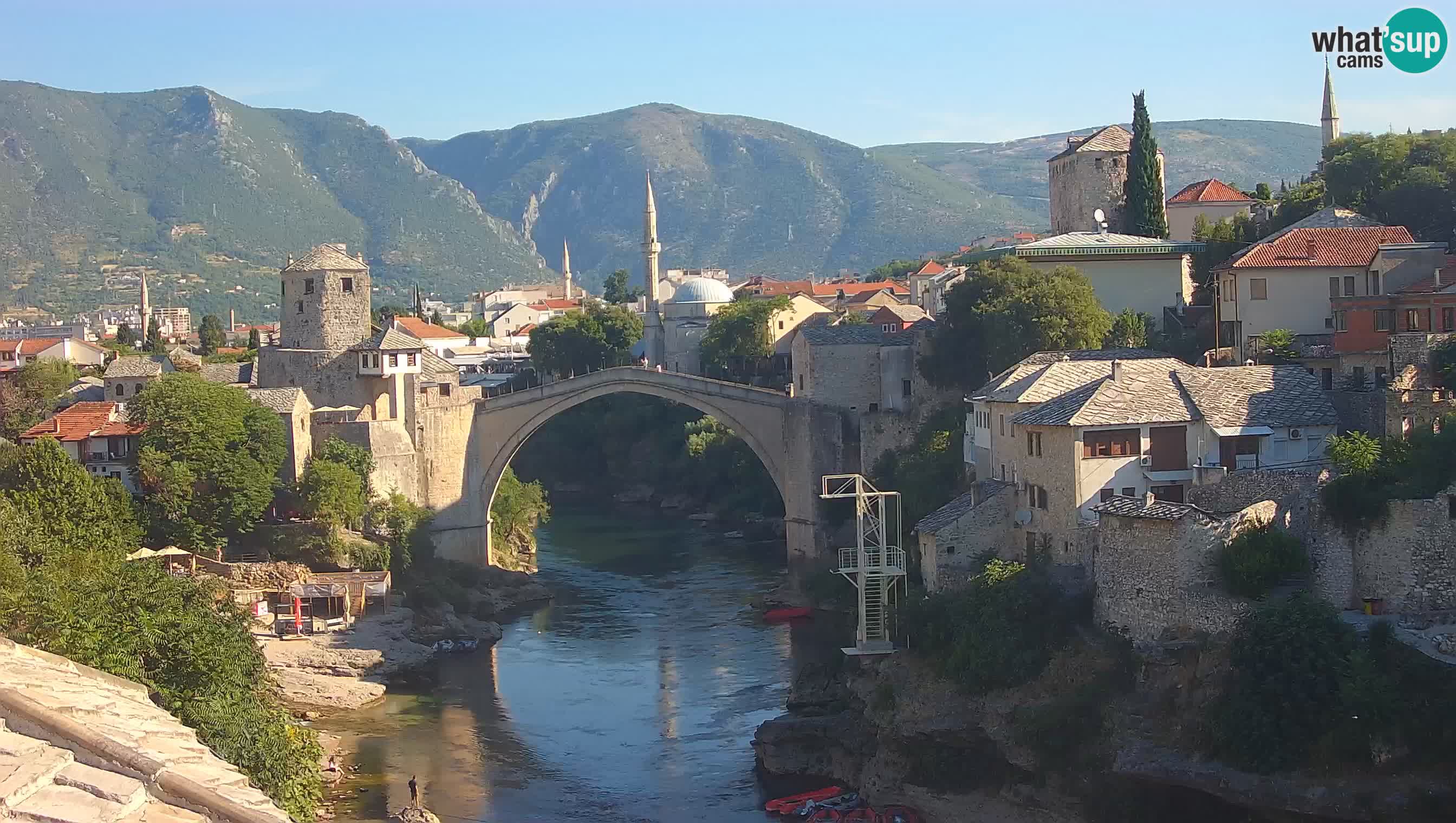 Webcam de Mostar – Le Vieux Pont sur la rivière Neretva