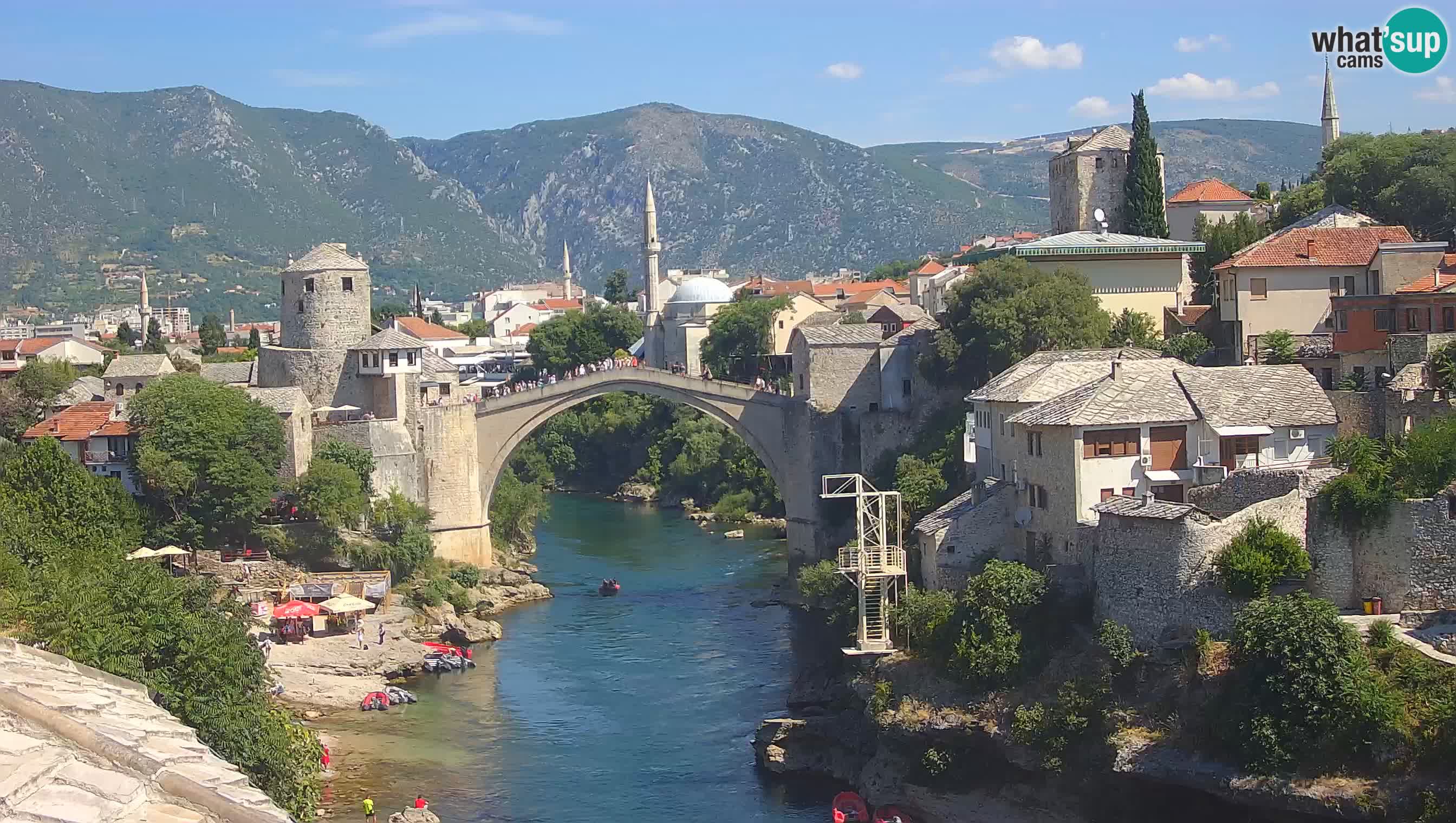 Webcam de Mostar – Le Vieux Pont sur la rivière Neretva