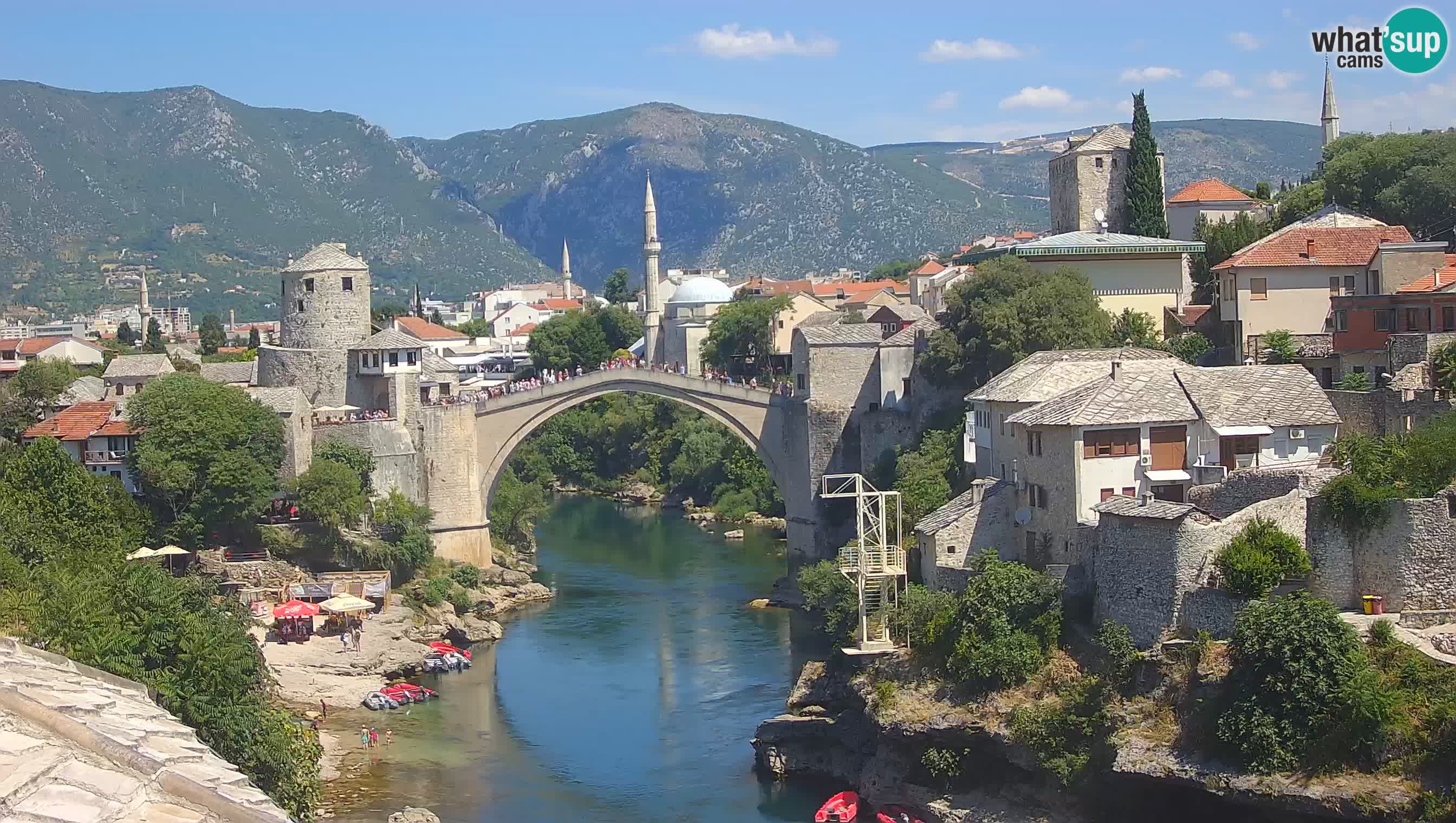 Webcam de Mostar – Le Vieux Pont sur la rivière Neretva