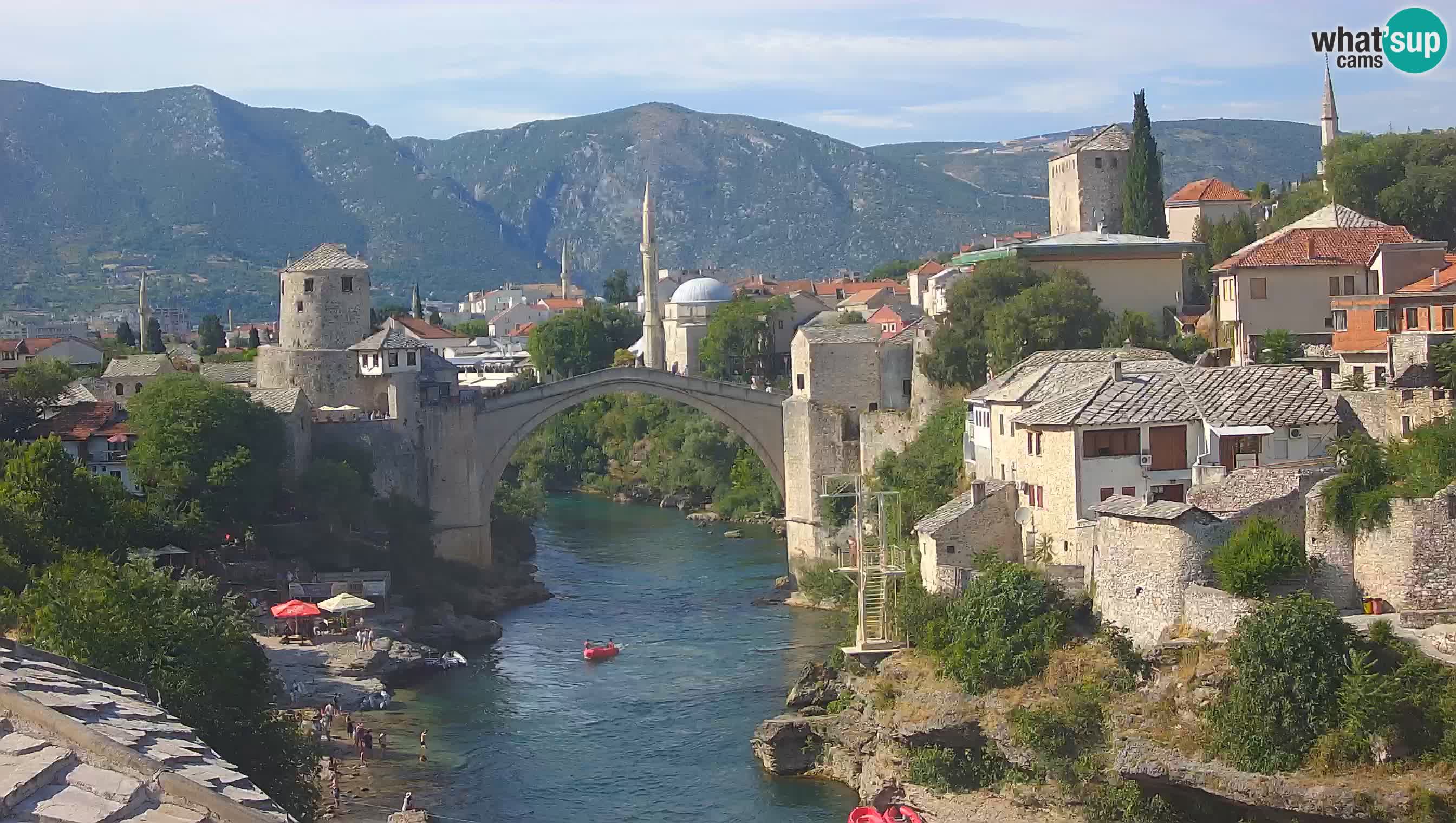 Webcam de Mostar – Le Vieux Pont sur la rivière Neretva