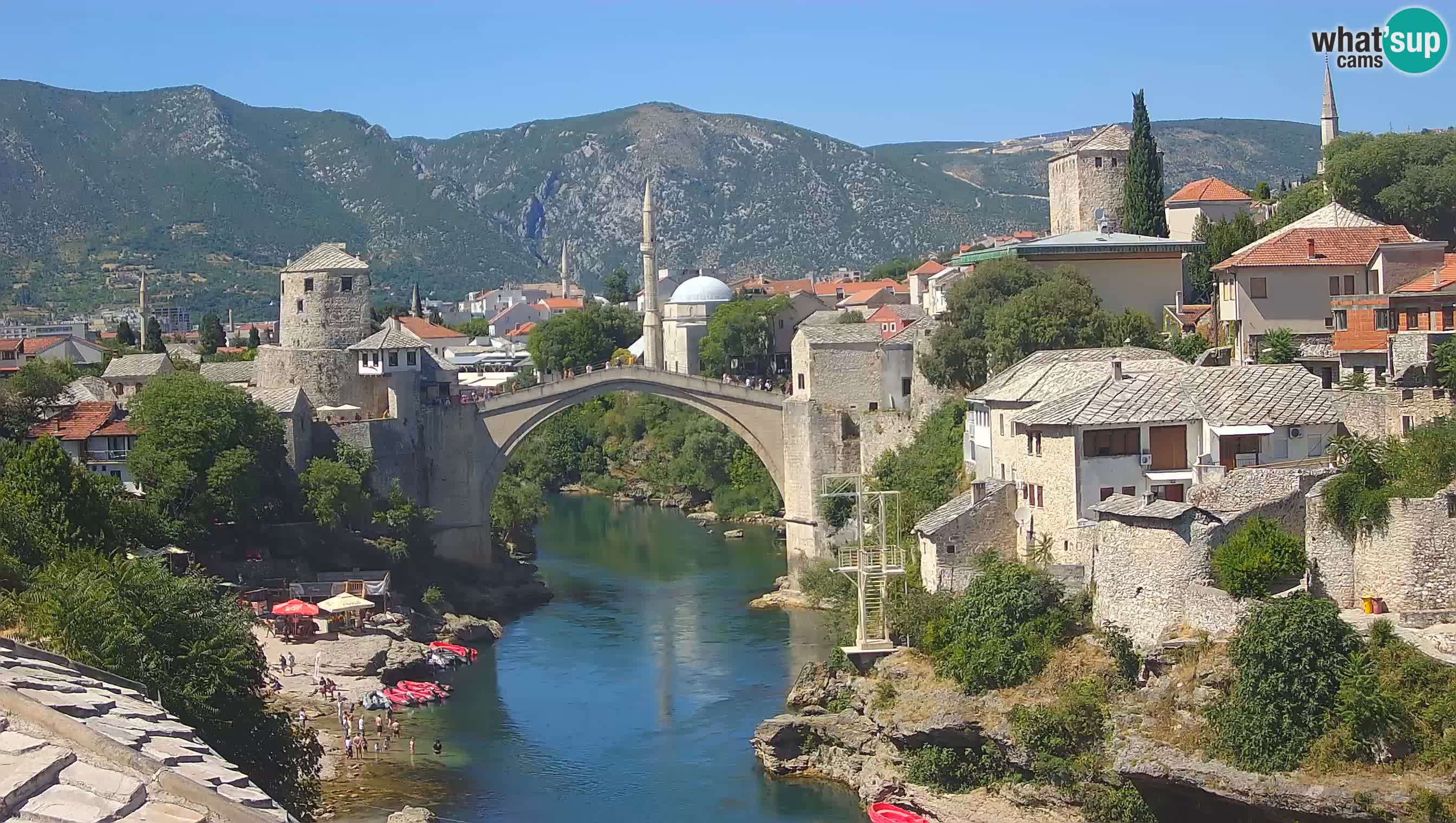 Cámara web de Mostar – El Viejo Puente sobre el río Neretva