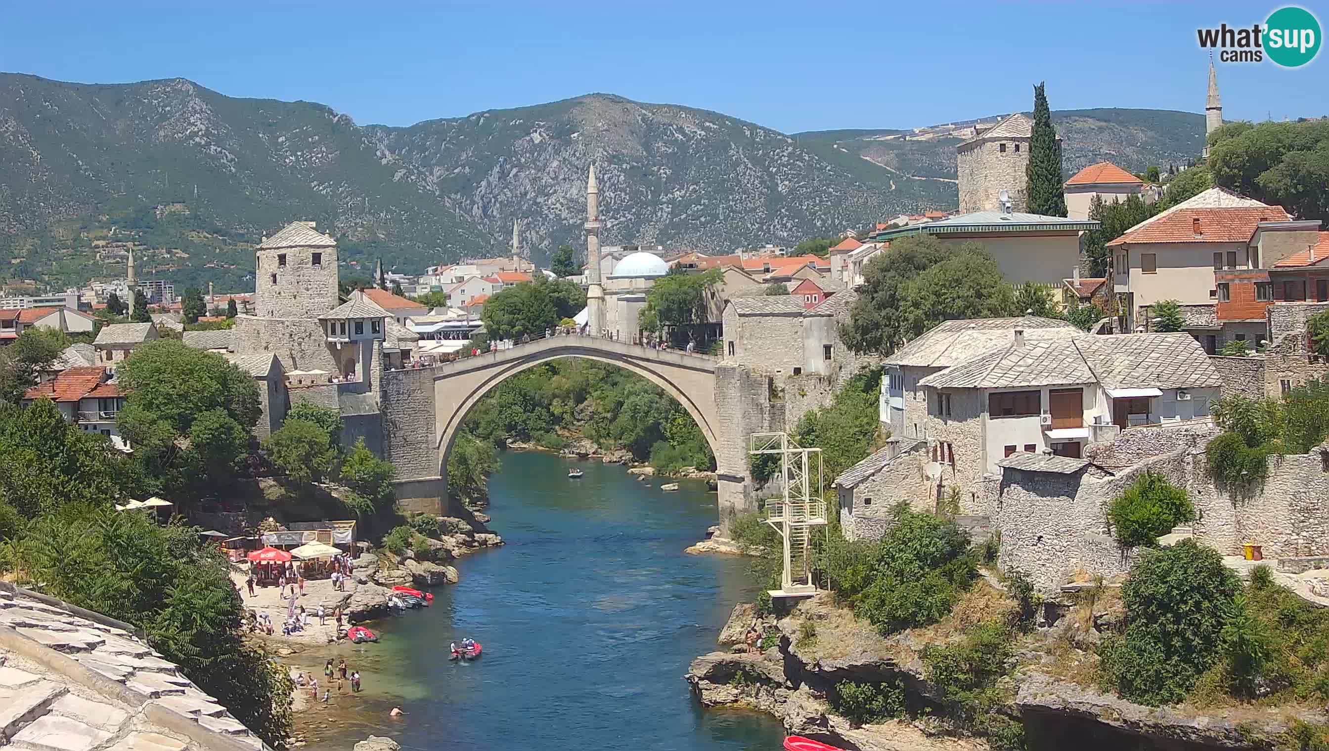 Webcam de Mostar – Le Vieux Pont sur la rivière Neretva
